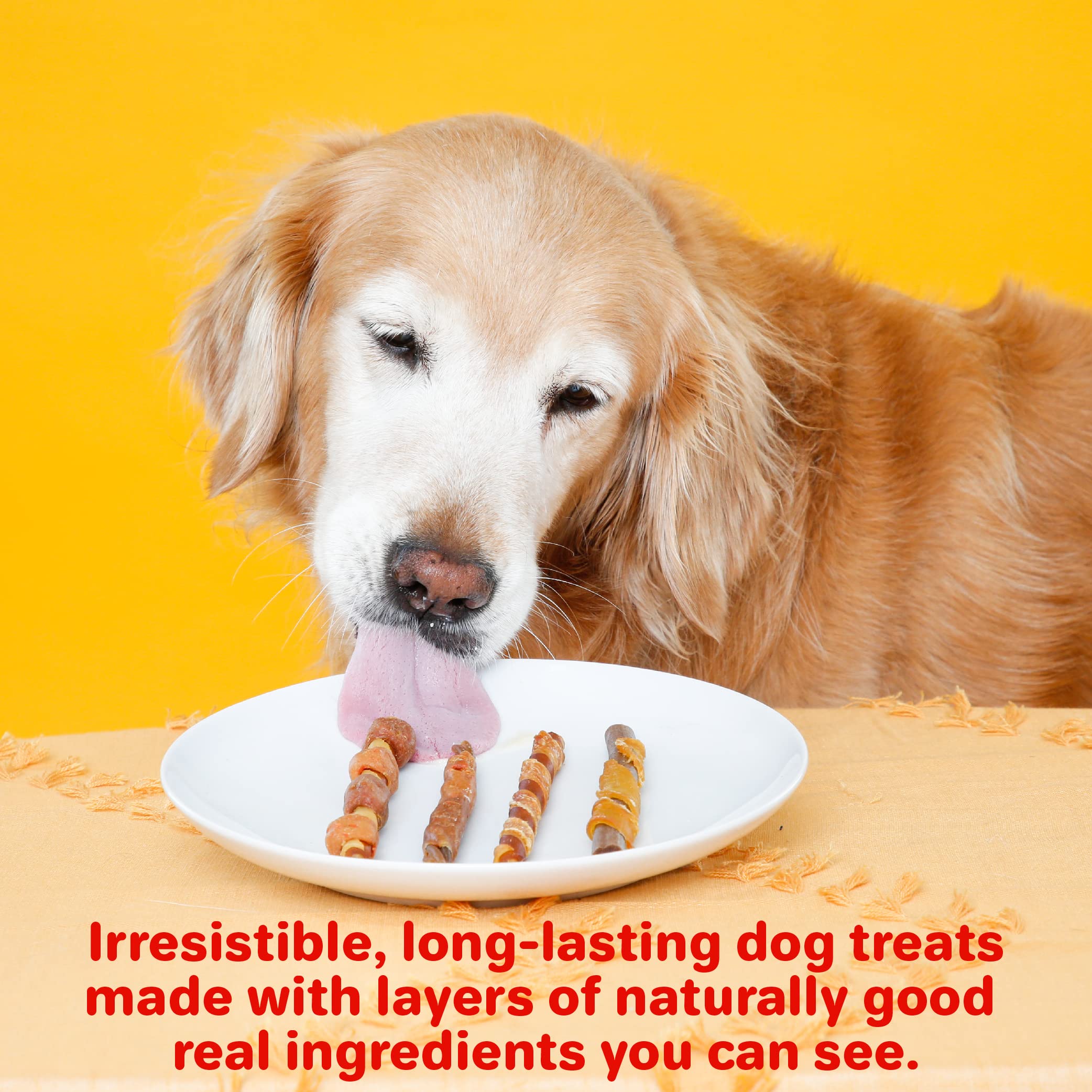 Hartz Oinkies Tender Twists with Real Chicken Breast Rawhide-Free Dog Treats, Highly Digestible Dog Chews, 72 Count
