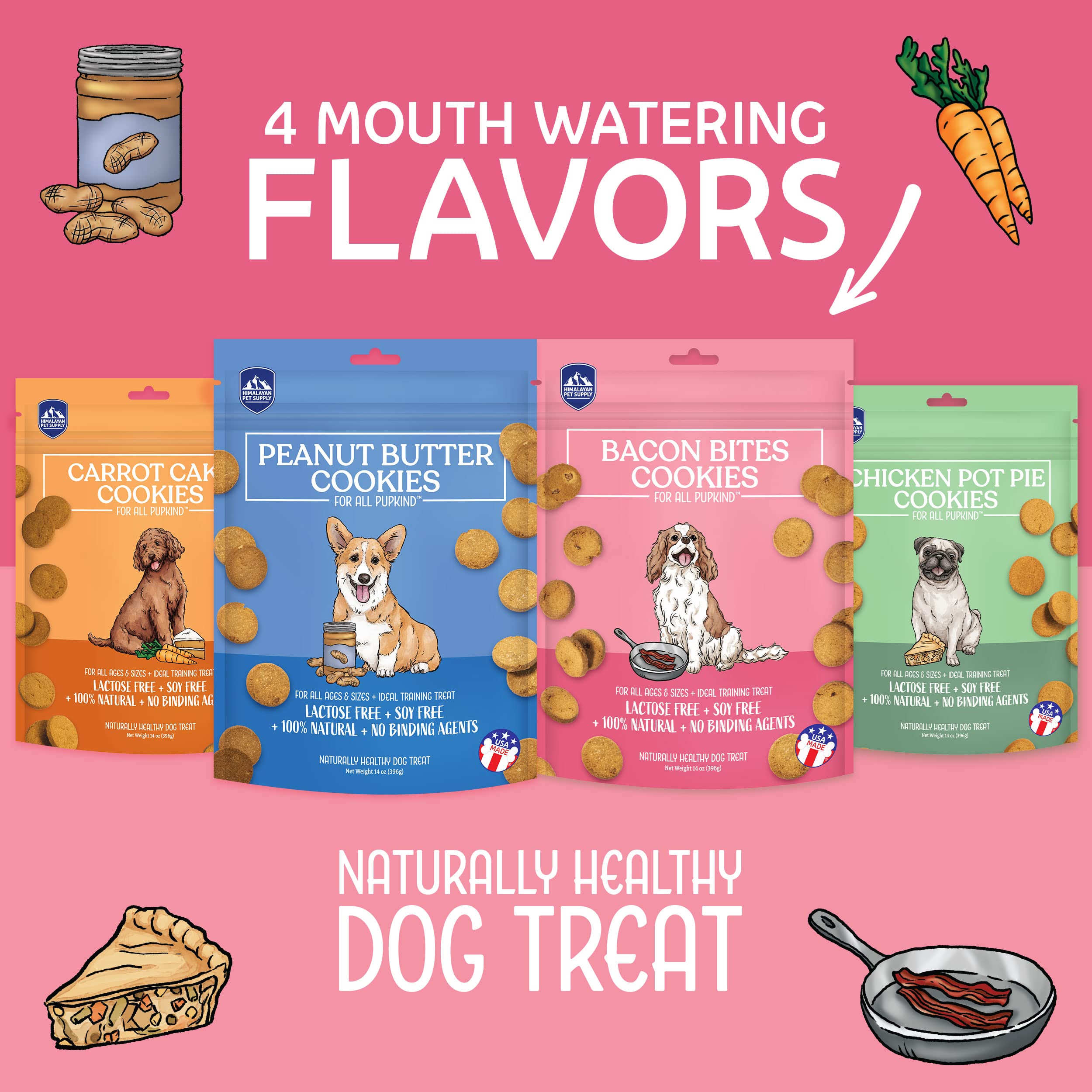 Himalayan Dog Cookies Bacon Bits 14Oz
