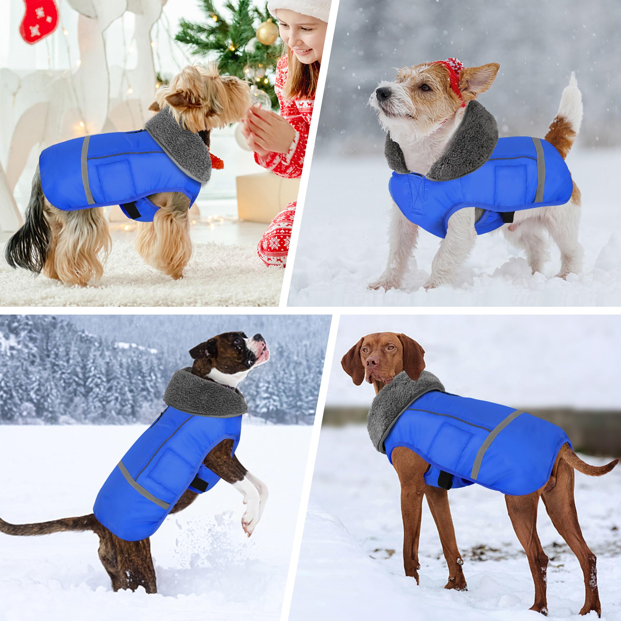 Dogcheer Dog Coat - Waterproof, Adjustable Winter Coat With Buckle, Reflective, Windproof, Snow Jacket, Fleece Sweater For Small