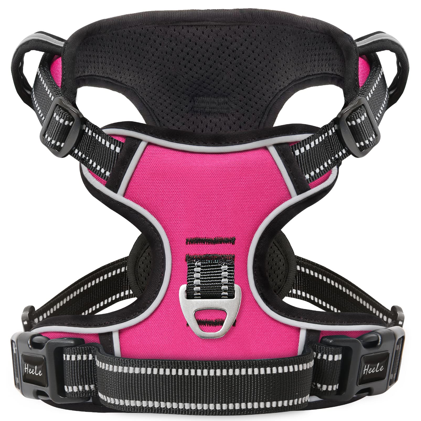 Heele Dog Harness, No Pull Adjustable Padded Reflective Harness For Small Medium Large Dogs With Handle For Walking Training, Ro