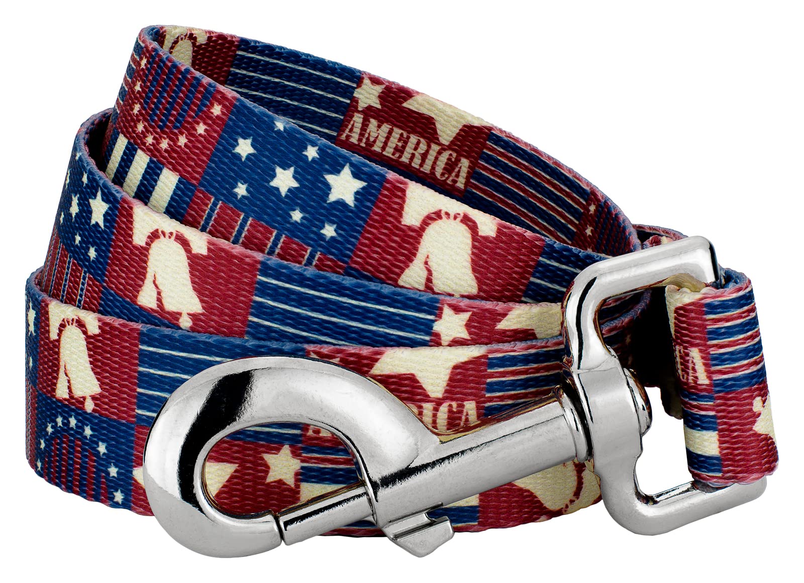 Country Brook Petz - Spirit of 76 Dog Leash - American Pride Collection Featuring Patriotic Designs (4 Foot, 5/8 Inch Wide)