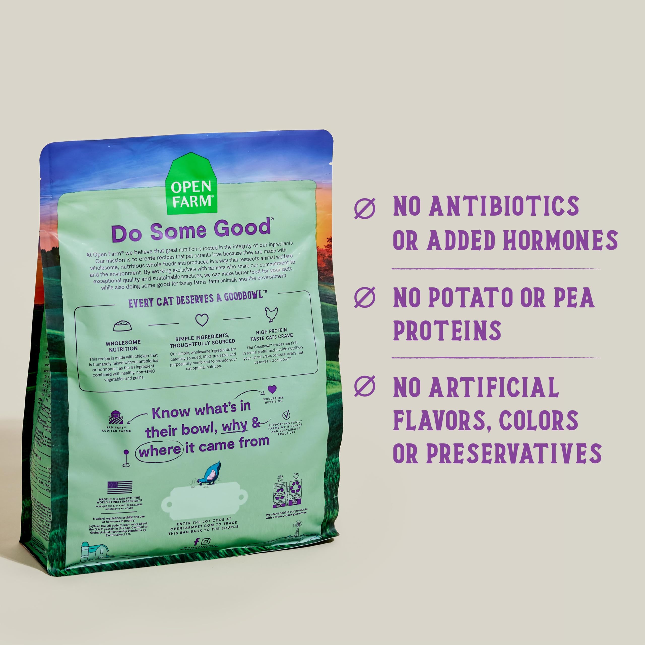 Open Farm Goodbowl, Protein Rich Dry Cat Food Made from Meticulously Sourced Simple Ingredients, Harvest Chicken & Brown Rice Re