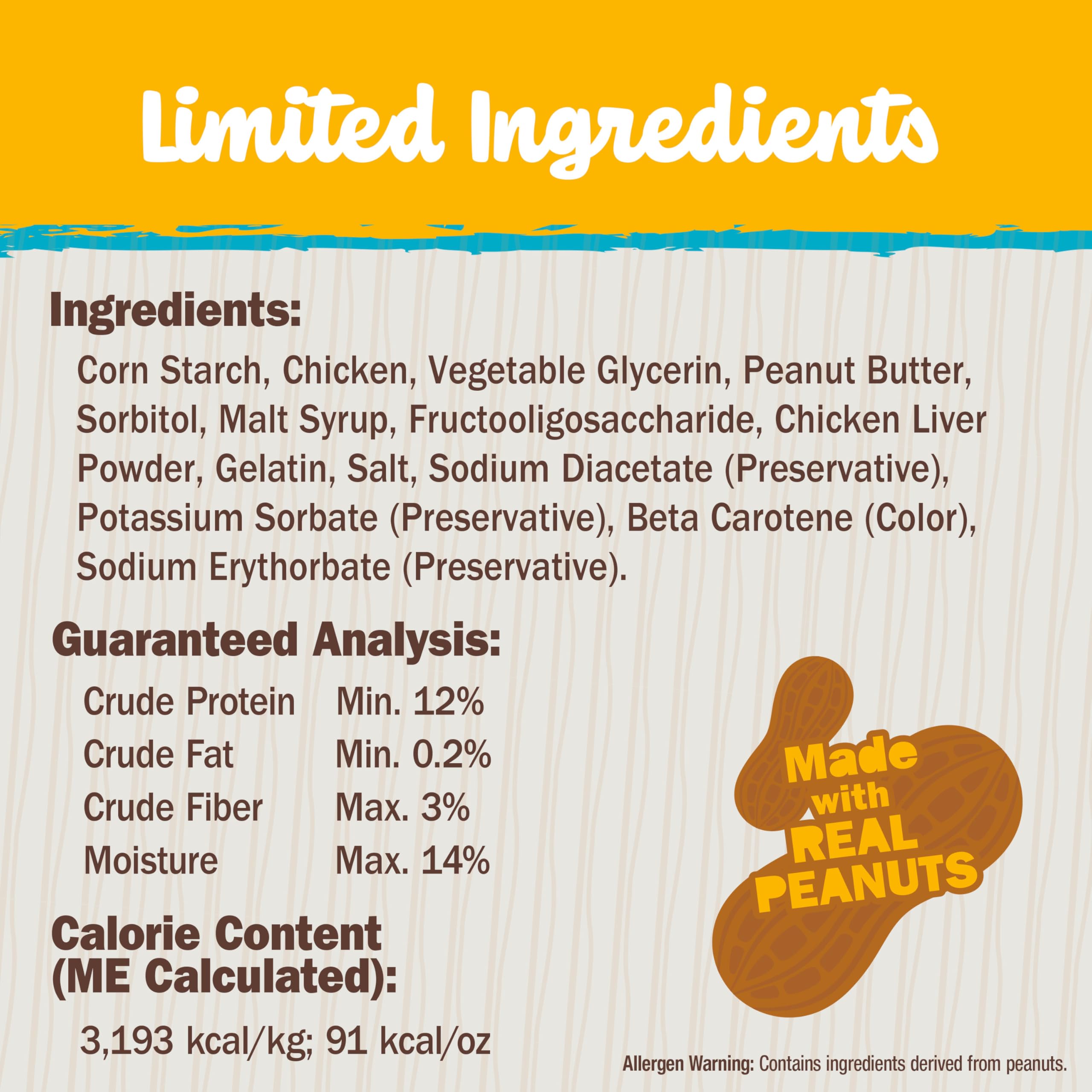 Cadet Chewalicious Classic Chewy Rolls with Real Peanut Butter, Rawhide-Free Healthy Dog Chews, Limited-Ingredient & Long-Lastin