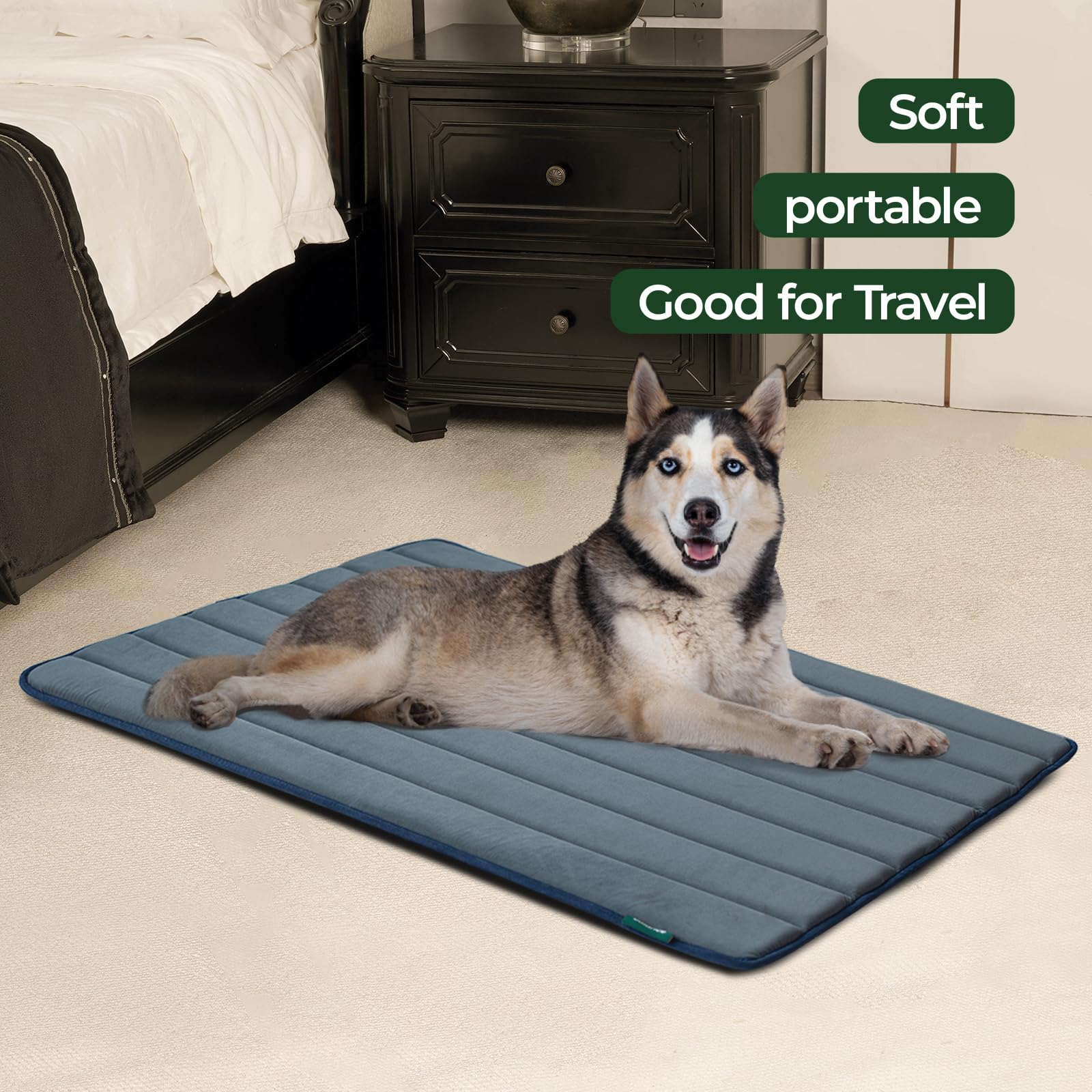 BALANCE Dog Crate Pad, Dog Foam Crate Mat Kennel Pad, Washable Water-Resistant Pet Bed Flat Dogs Cage Mat for X-Large Dogs, 2 Pa