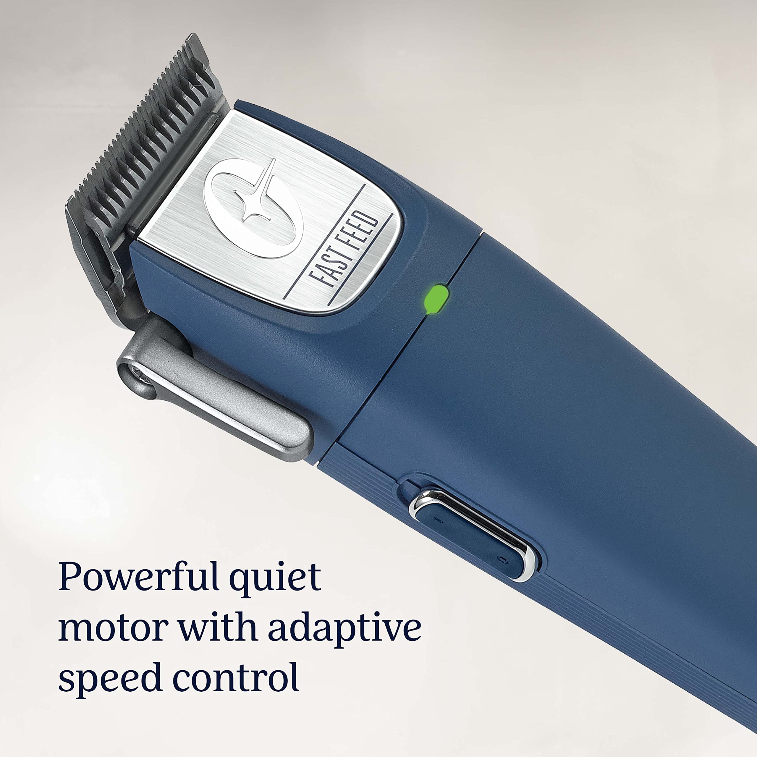 Oster Professional Fast Feed Cordless Pet Clippers, Stainless Steel, Blue, Model 2143932