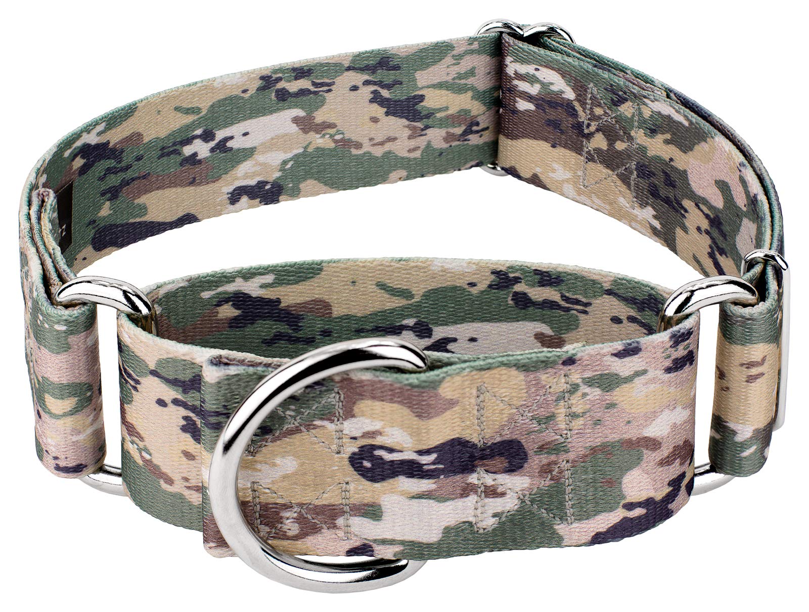Country Brook Petz - Mountain Viper Camo Martingale Dog Collar - Camouflage Collection Featuring Rugged Designs (1 1/2 Inch, Lar