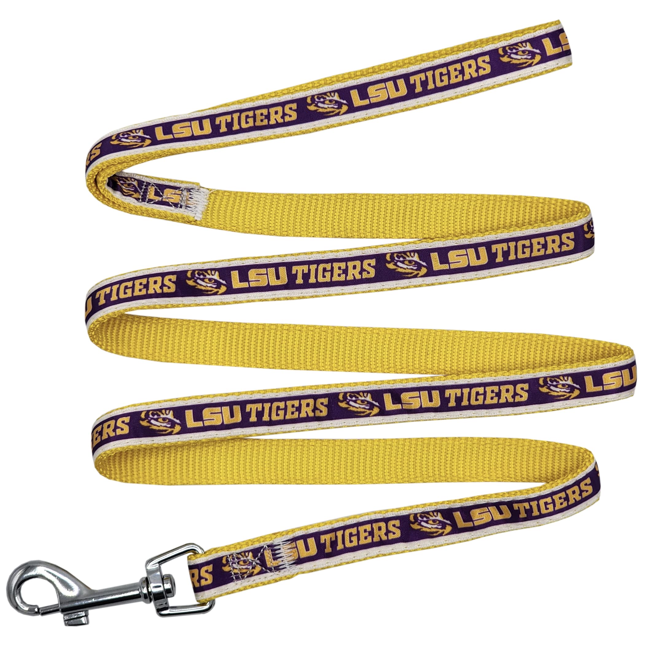 Ncaa Pet Leash, Medium, Lsu Tigers, Dog Leash, Shiny & Colorful Leash For Dogs & Cats Licensed By The Ncaa, New Version