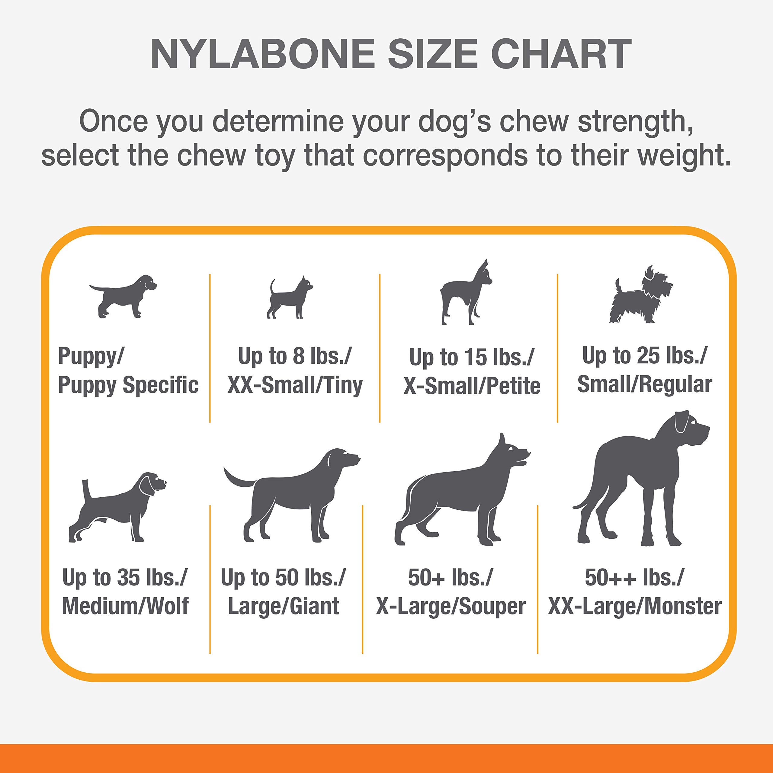Nylabone Power Chew Dog Chew Toys For Aggressive Chewers Bundle Original And Bacon Flavors X-Large
