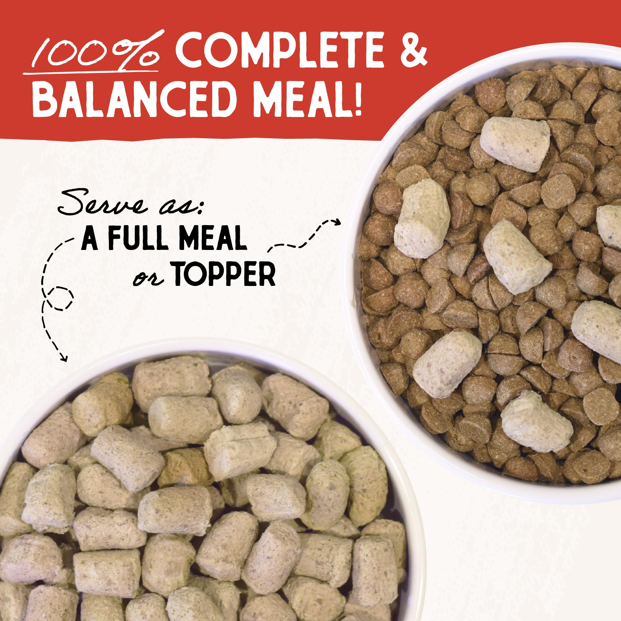 Stella & Chewys Freeze Dried Raw Surf & Turf Meal Mixer - Dog Food Topper for Small & Large Breeds - Grain Free, Protein Rich R