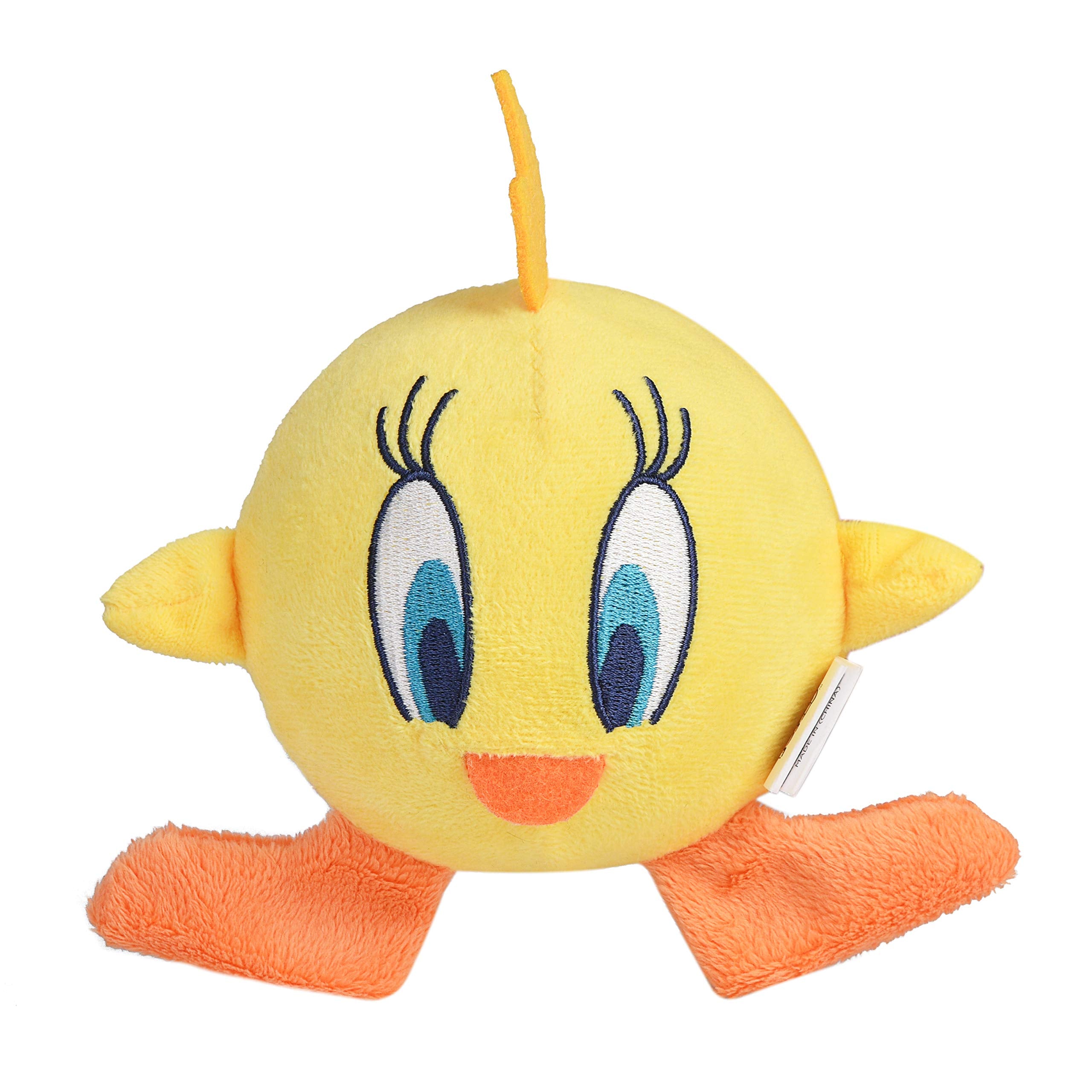 Looney Tunes For Pets Yellow Tweety Bird Ball Body Plush Dog Toy For All Dogs | Squeaky Toy For Dogs Chew Toy | Tweety Bird Character Soft Plush Stuffed Dog Toy