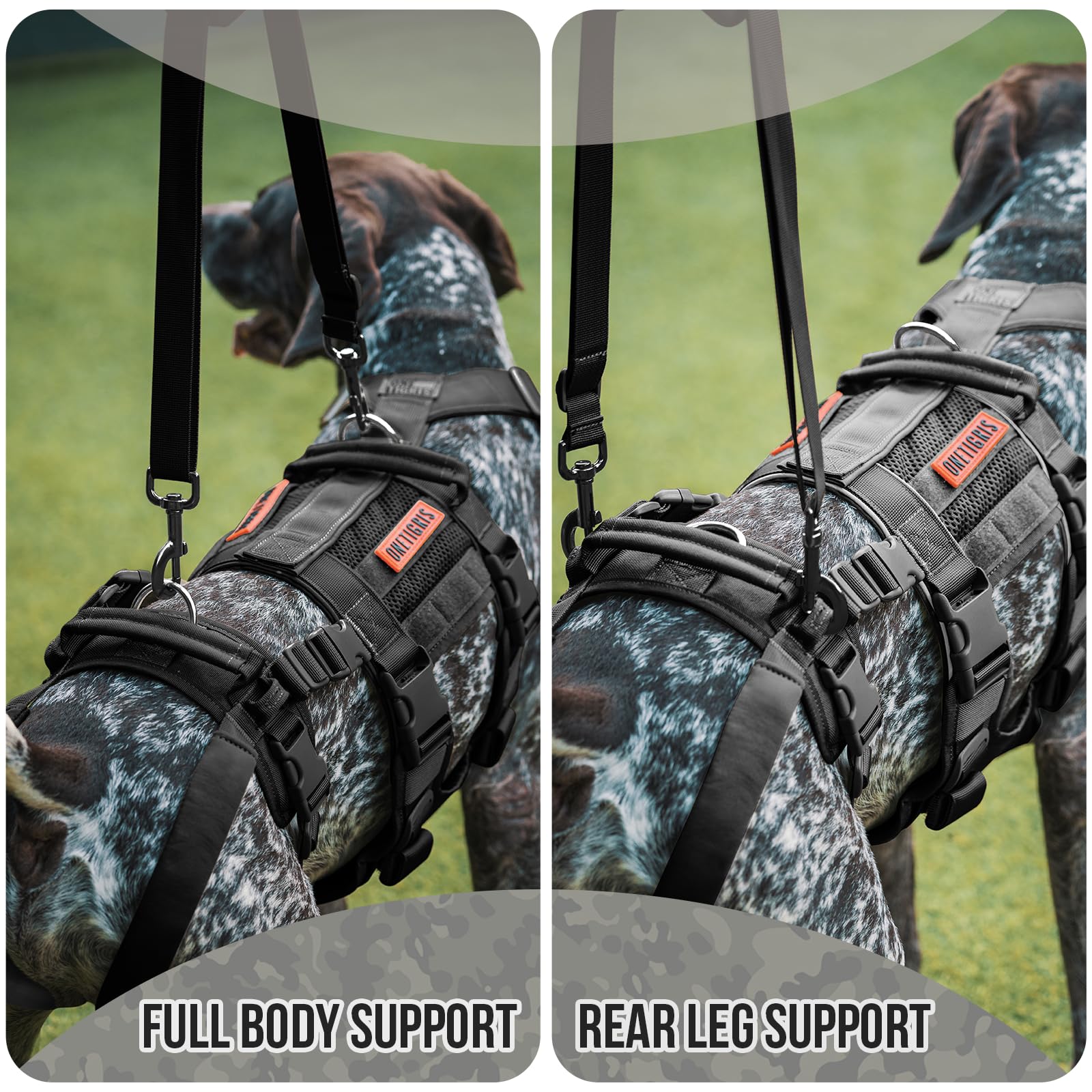 Onetigris Breathable Dog Lift Harness For Large & Medium Dogs - Hind Leg & Hip Support, Front Leg Brace