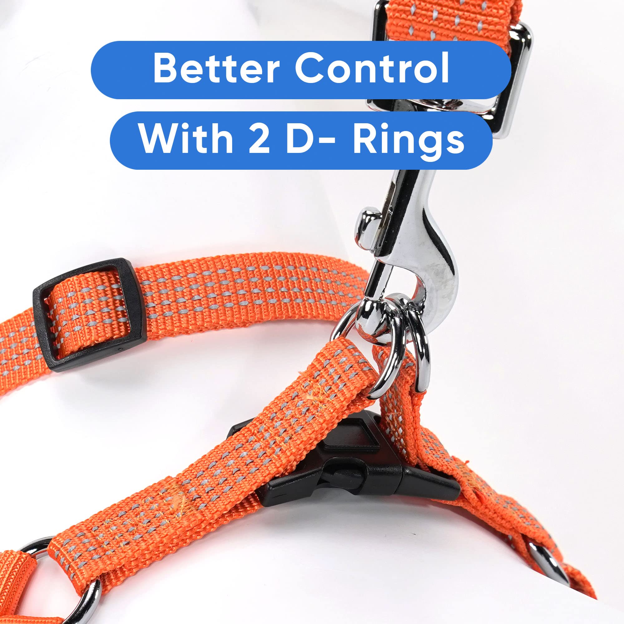 Pawtitas Dog Harness For Large Dogs Orange Dog Harness Step In From A Senior Dog To A Puppy Harness Adjustable Reflective Dog Ha