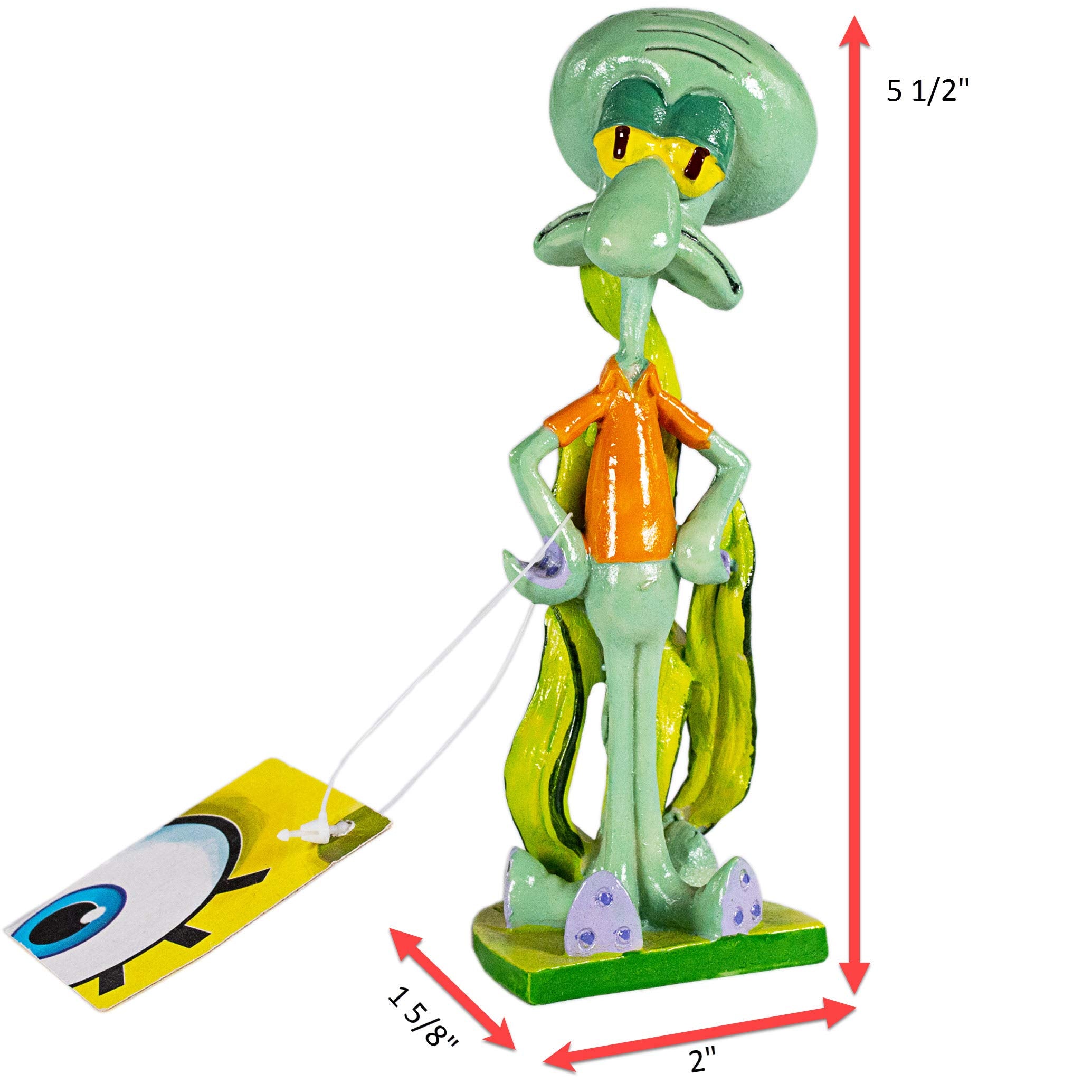 Penn-Plax Officially Licensed Spongebob Squidward Aquarium Resin D  cor Ornament - Bring a Little Bikini Bottom and Spongebob to