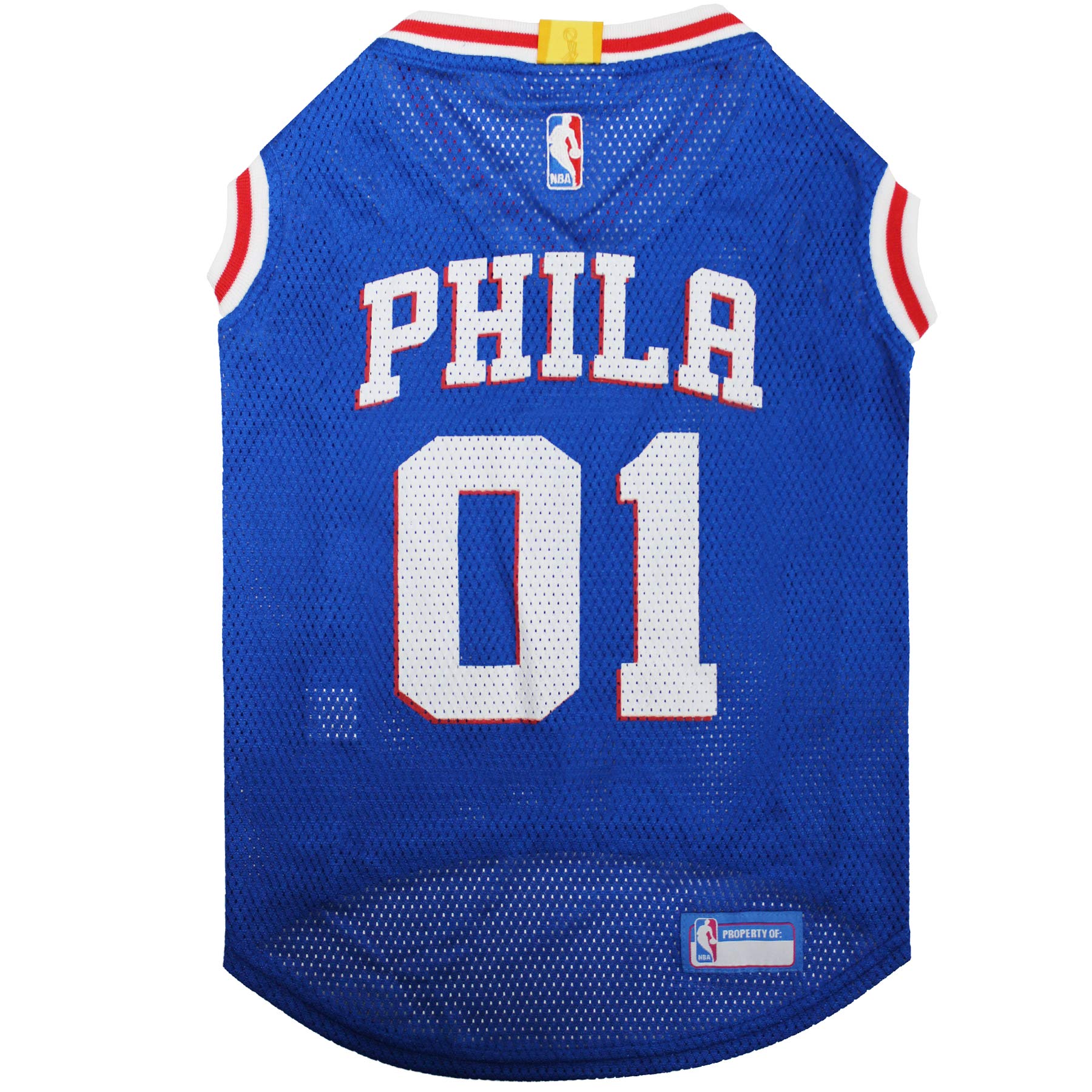 Pets First NBA PHILADELPHIA 76ERS DOG Jersey, Large - Tank Top Basketball Pet Jersey