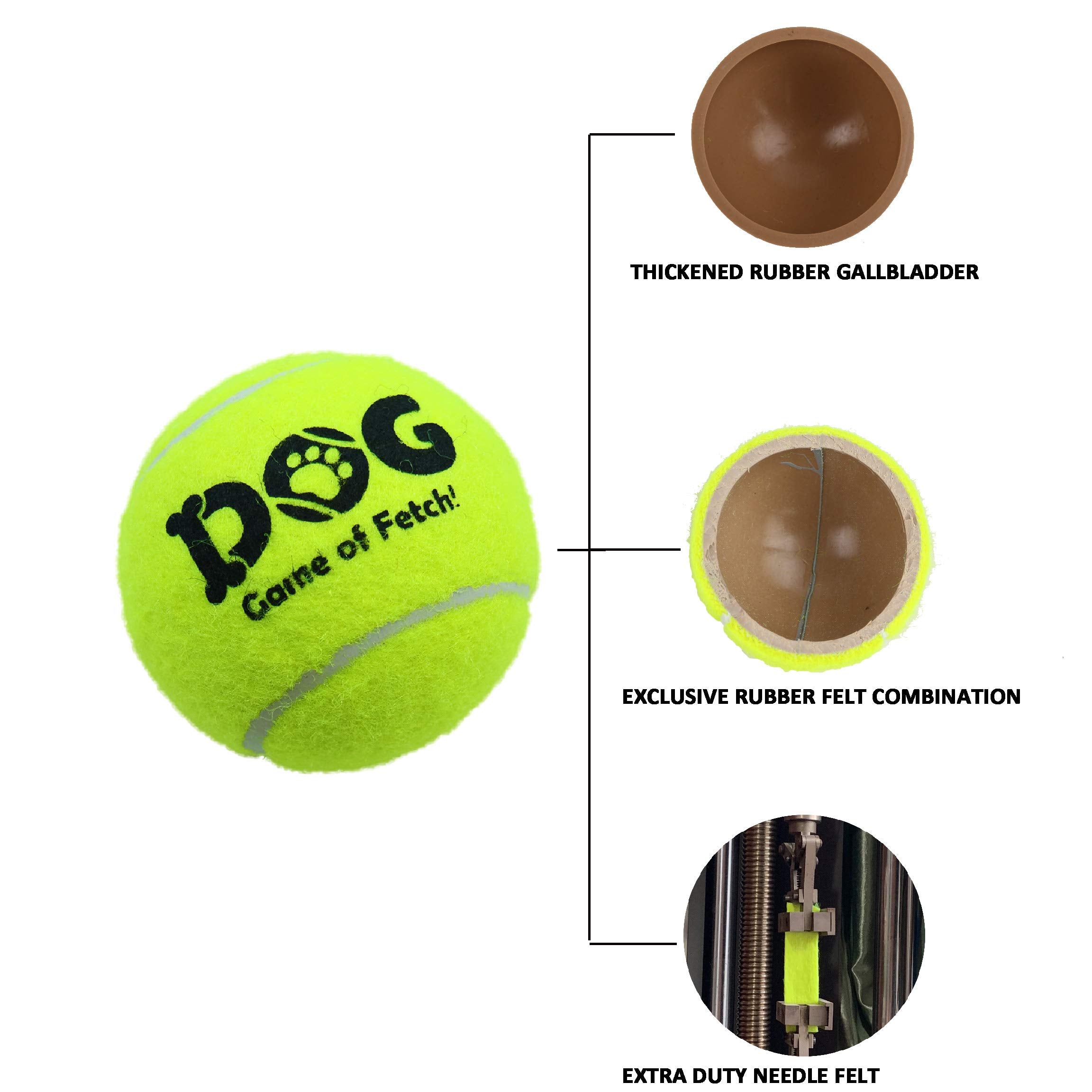 Ama Sport Tennis Balls For Dogs Toy 2.5' Size 12 Balls Pack Of Blue,Green,Red,Yellow Colours For Puppy,Small,Medium Dogs,Designed For Dog Floating,Water-Hunting,Fetch,Fun Playing,Mid-Air Catching