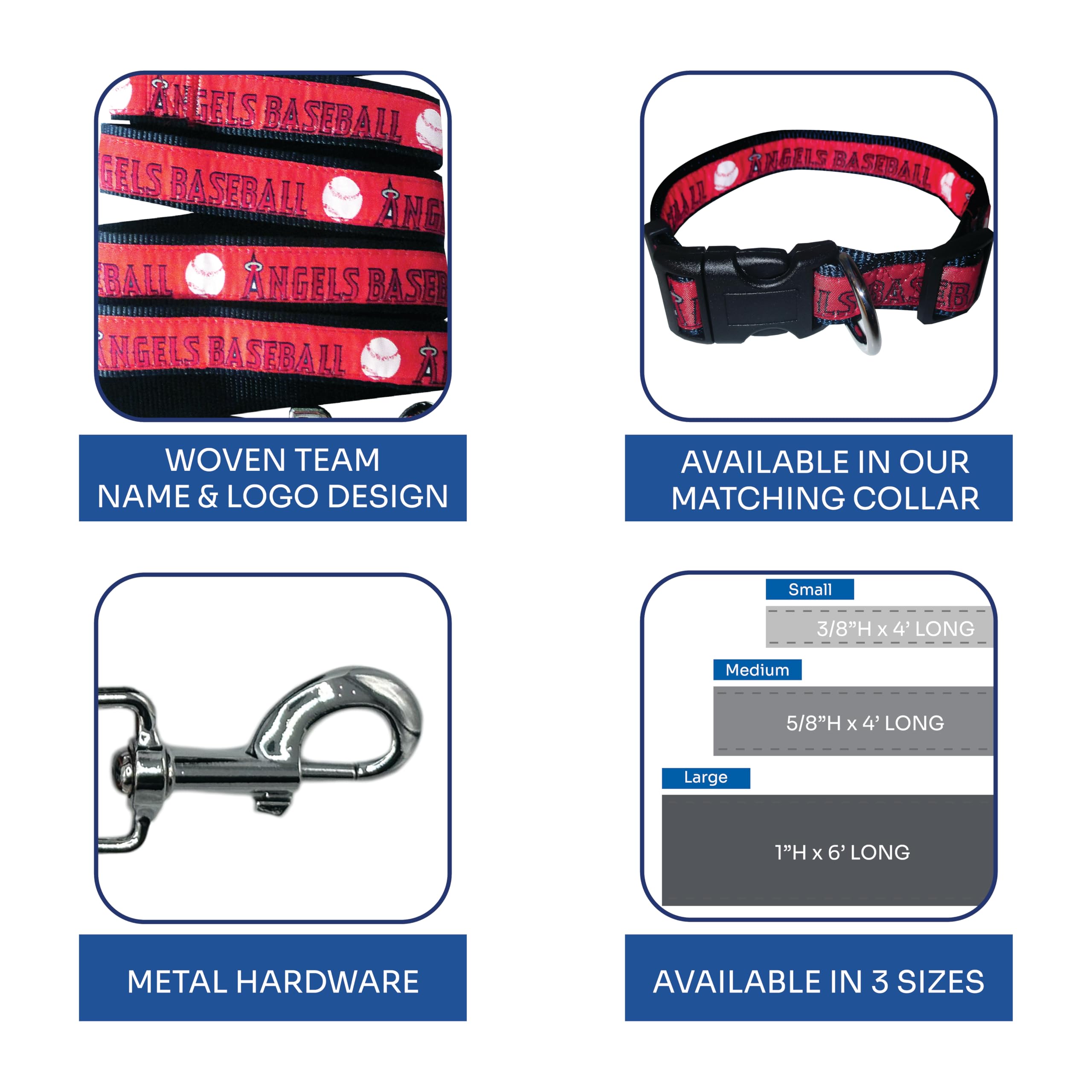 Mlb Philadelphia Phillies Dog Leash, Large