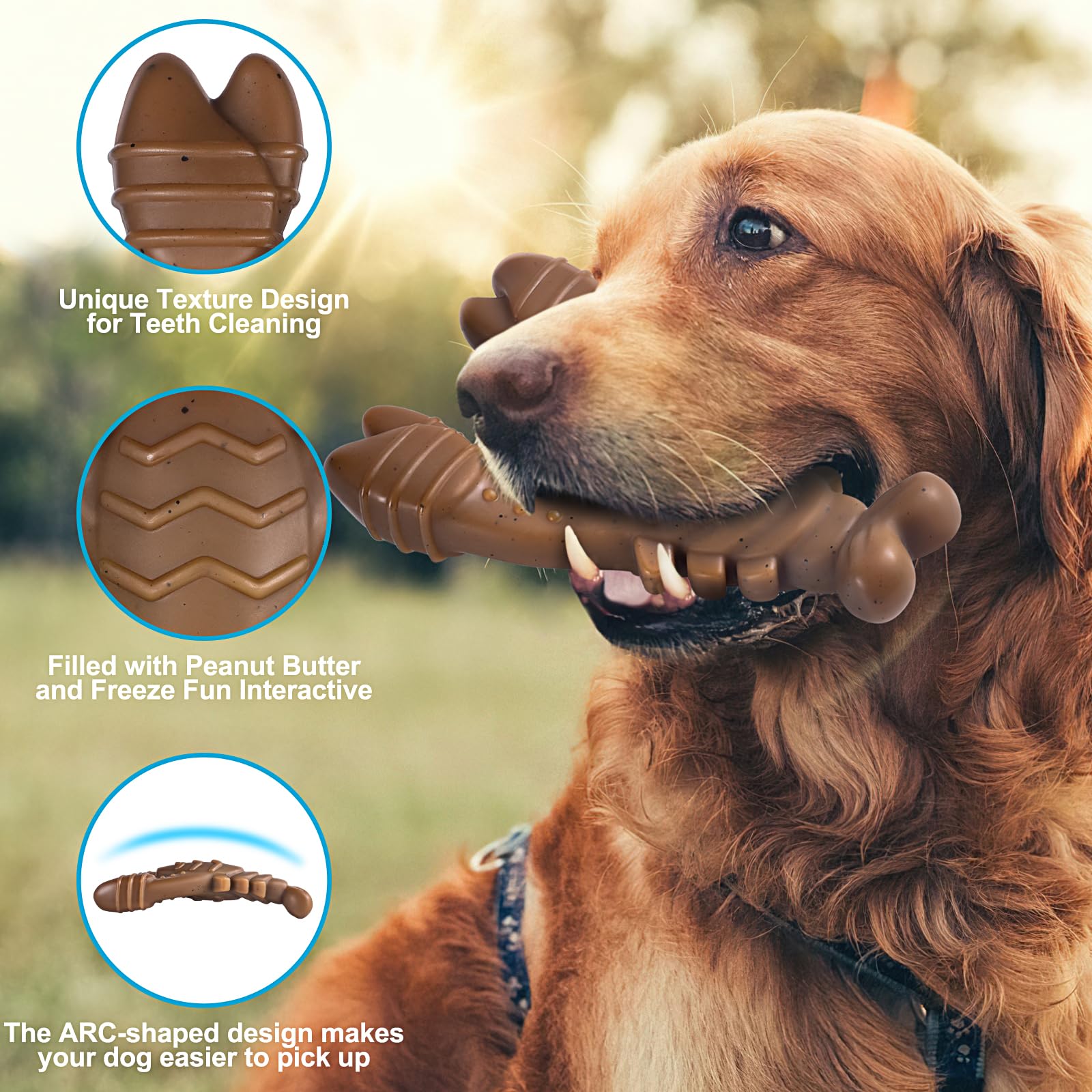 PETSTA Tough Dog Toys - Indestructible Chew Toys for Aggressive Chewers, 4 Pack, Nylon, Ideal for Large, Medium & Small Breeds