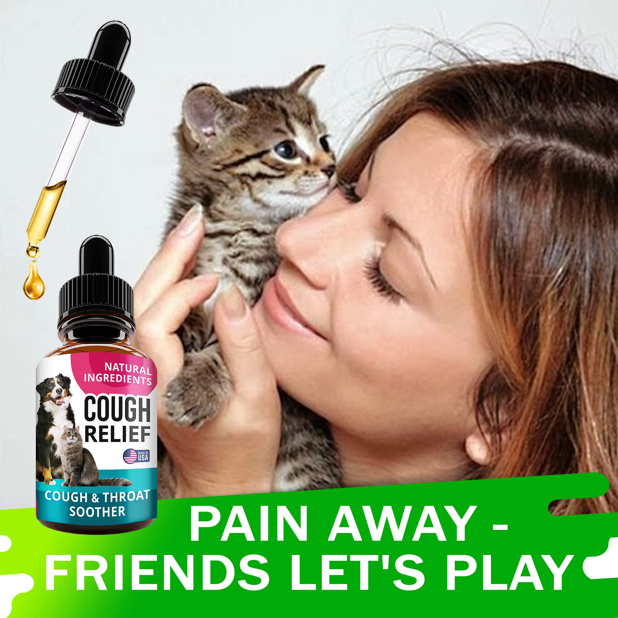 Kennel Cough Drops for Dogs and Cats - 2oz Pet Herbal Remedy - Throat Soother - Homeopathic Respiratory Support - Dry, Wet & Bar