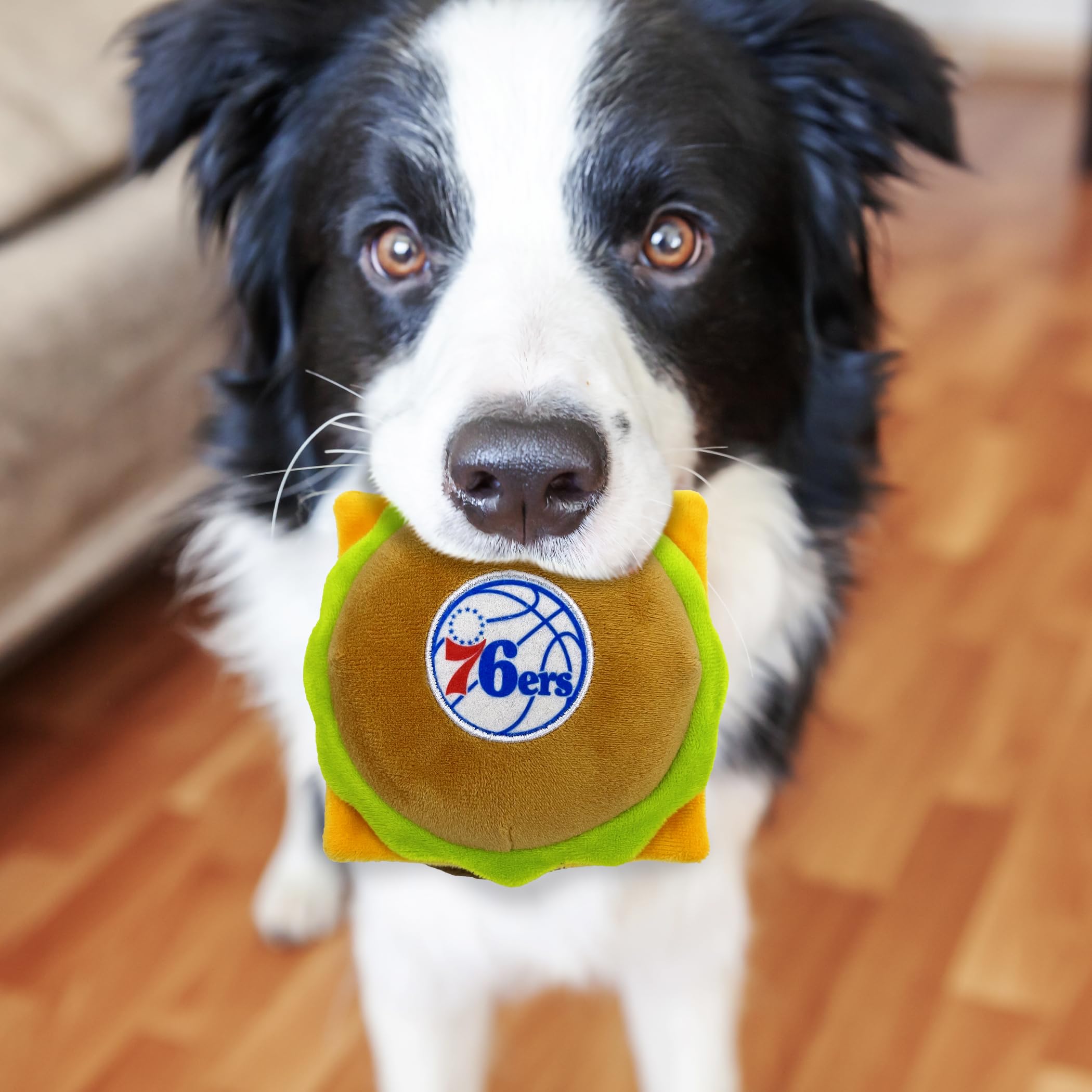 Pets First Nba Milwaukee Bucks Cheese Burger Plush Dog & Cat Squeak Toy - Cutest Stadium Hamberger Snack Plush Toy For Dogs & Ca