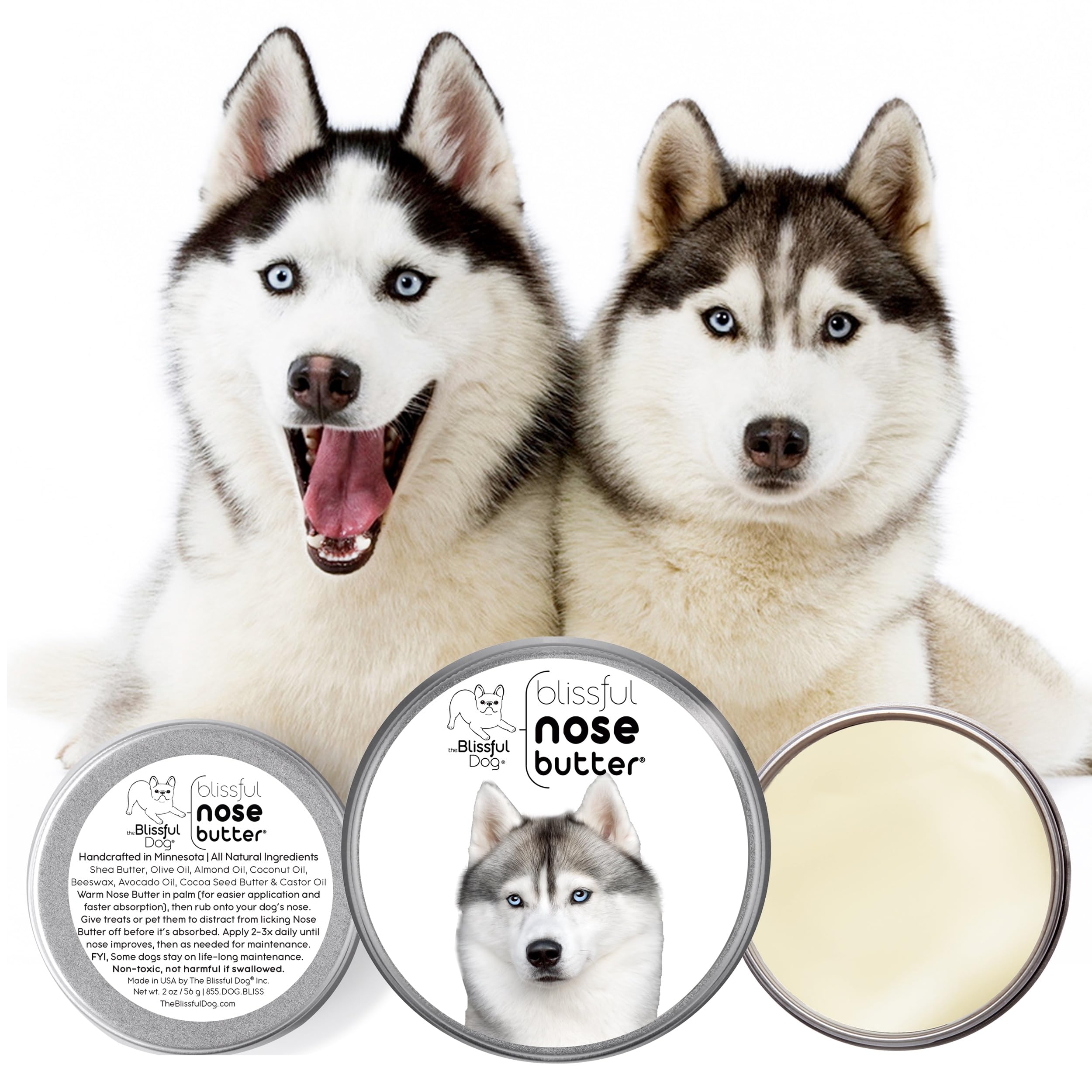 The Blissful Dog Husky Unscented Nose Butter - Dog Nose Butter, 16 Ounce