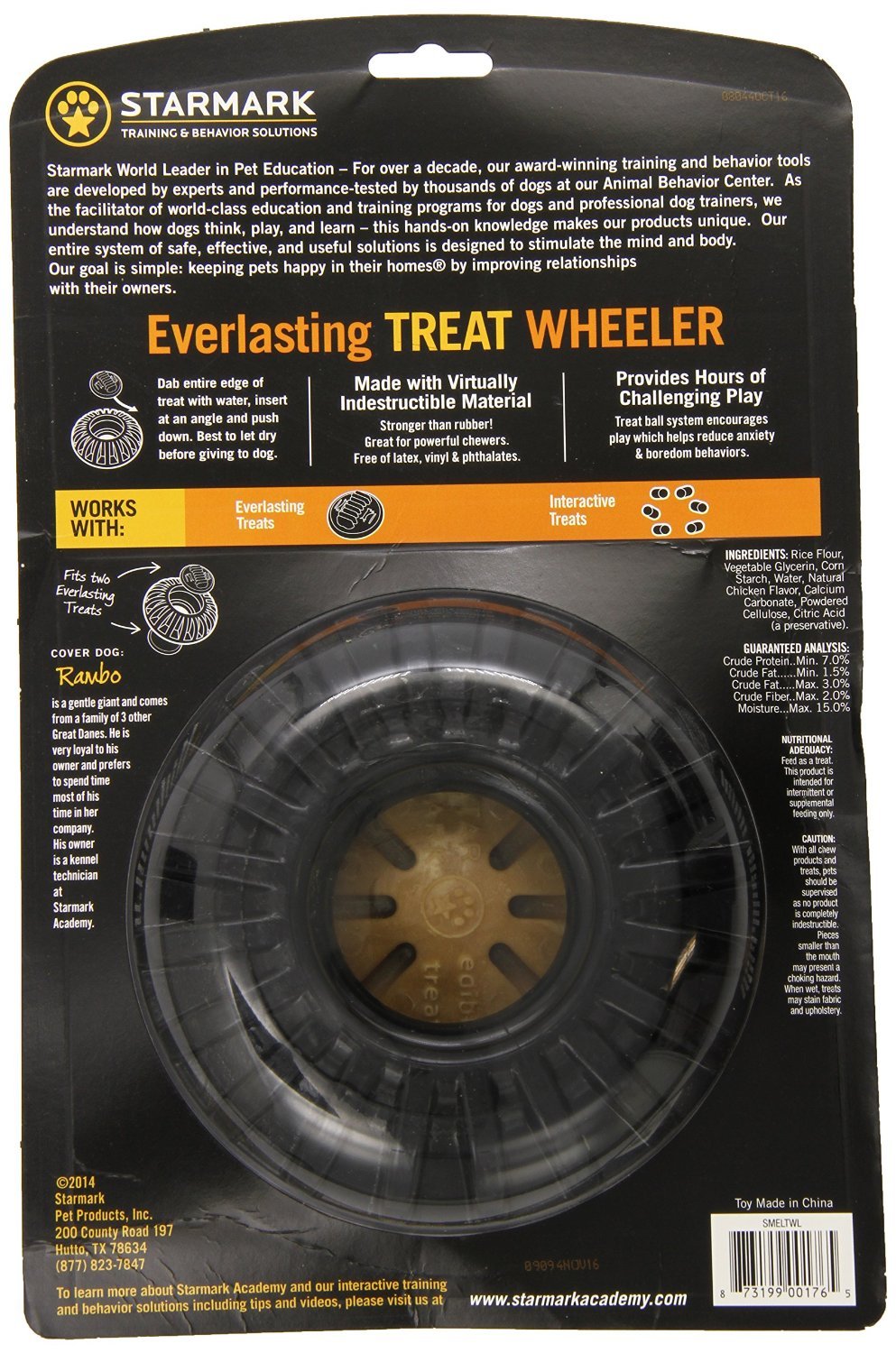 Starmark Everlasting Treat Wheeler Dog Toy Large