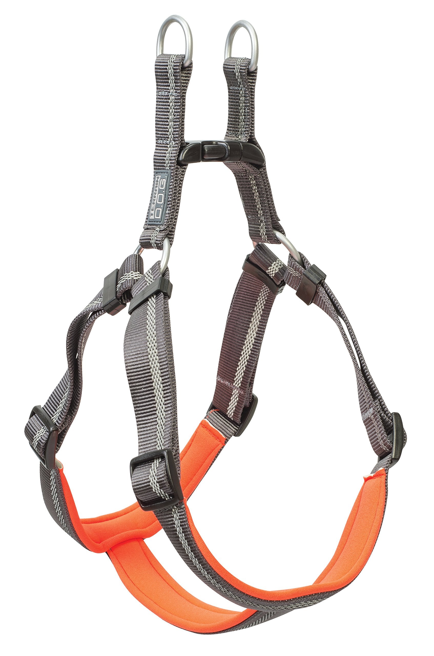 Terrain D.O.G. Reflective Dog Harness, Medium, Dark Gray/Orange