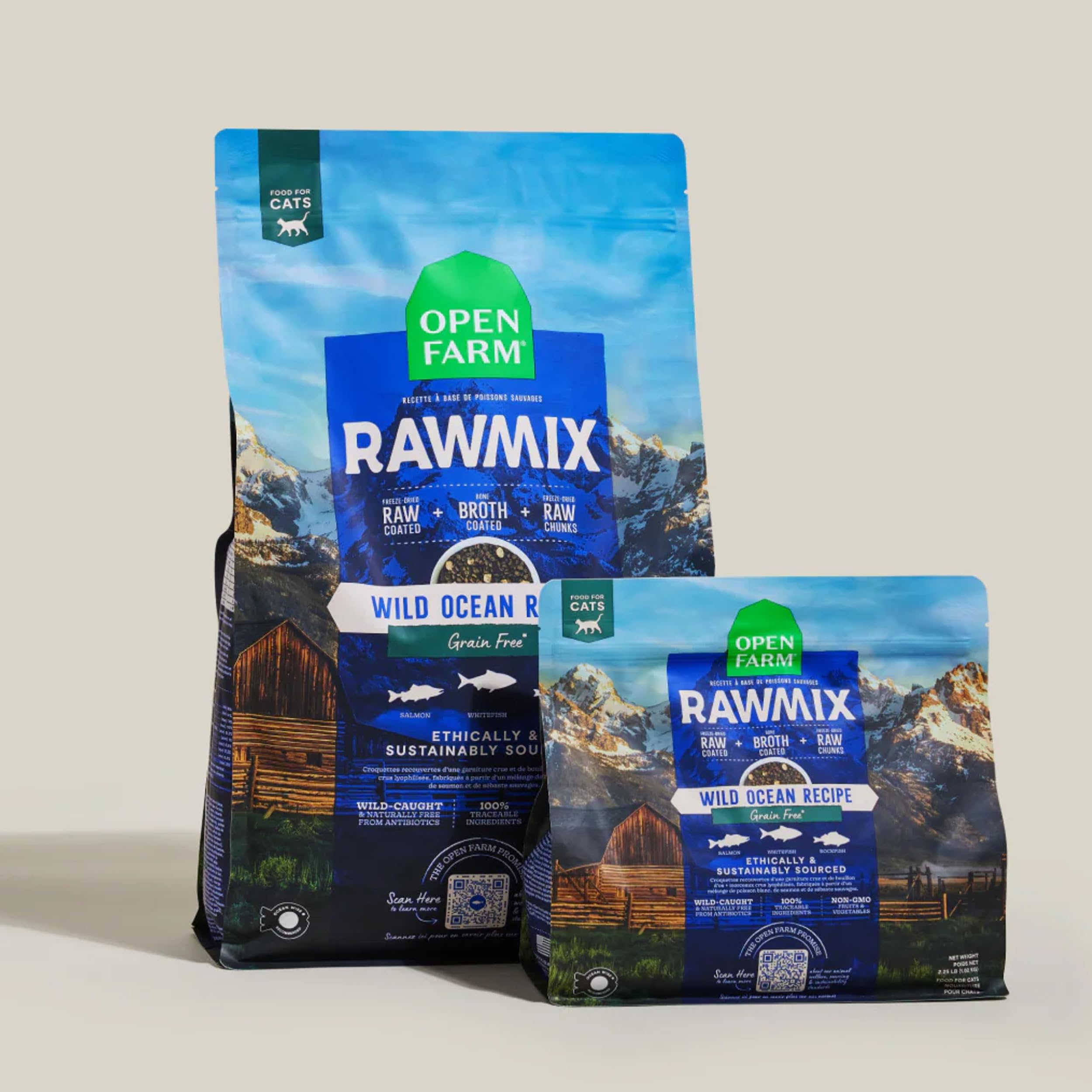 Open Farm RawMix Dry Cat Food, Protein-Packed Kibble with Freeze-Dried Raw, Wild-Caught Fish, 2.25lb Bag