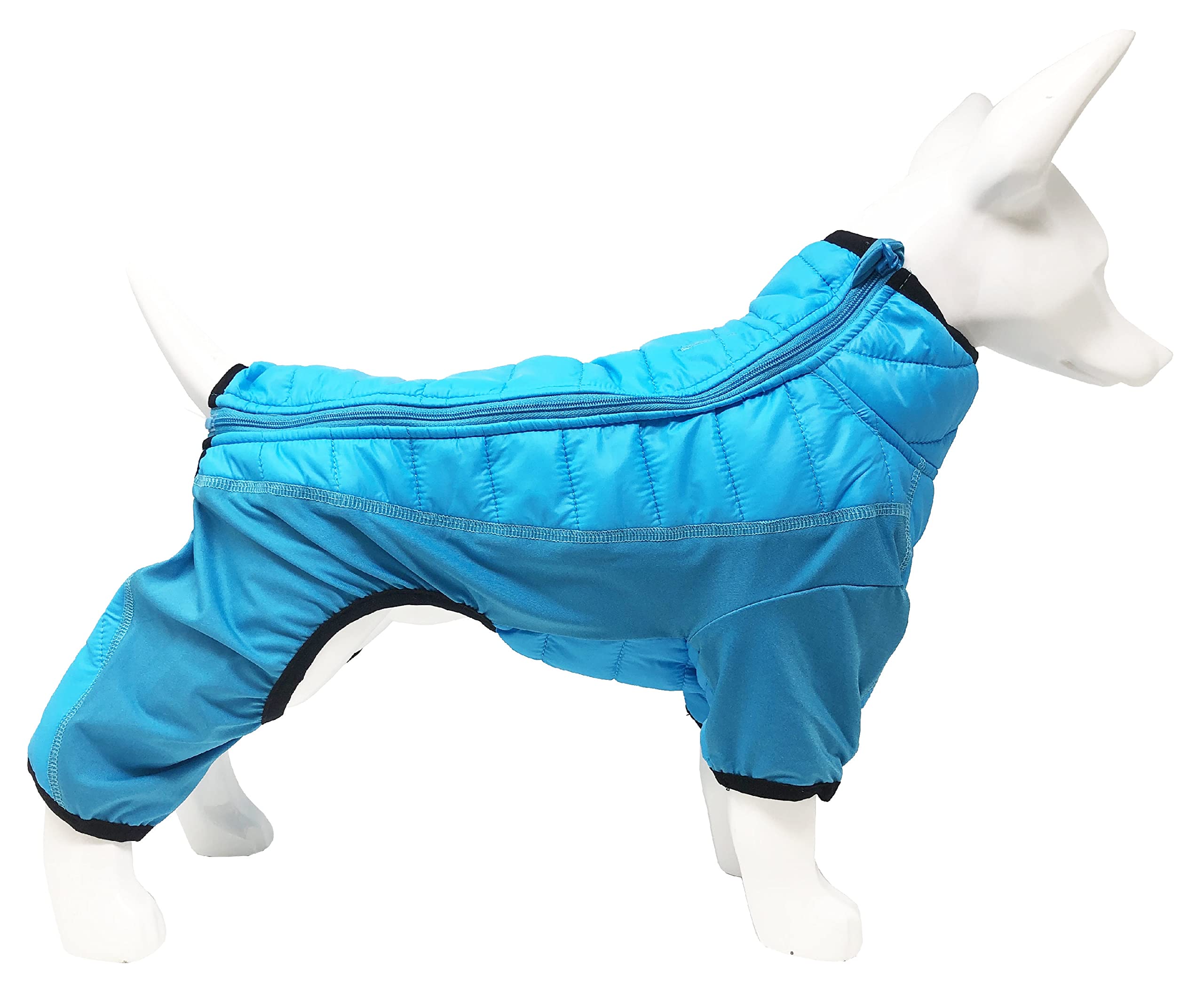 Pet Life Aura-Vent Lightweight 4-Season Stretch And Quick-Dry Full Body Dog Jacket, Lg, Blue