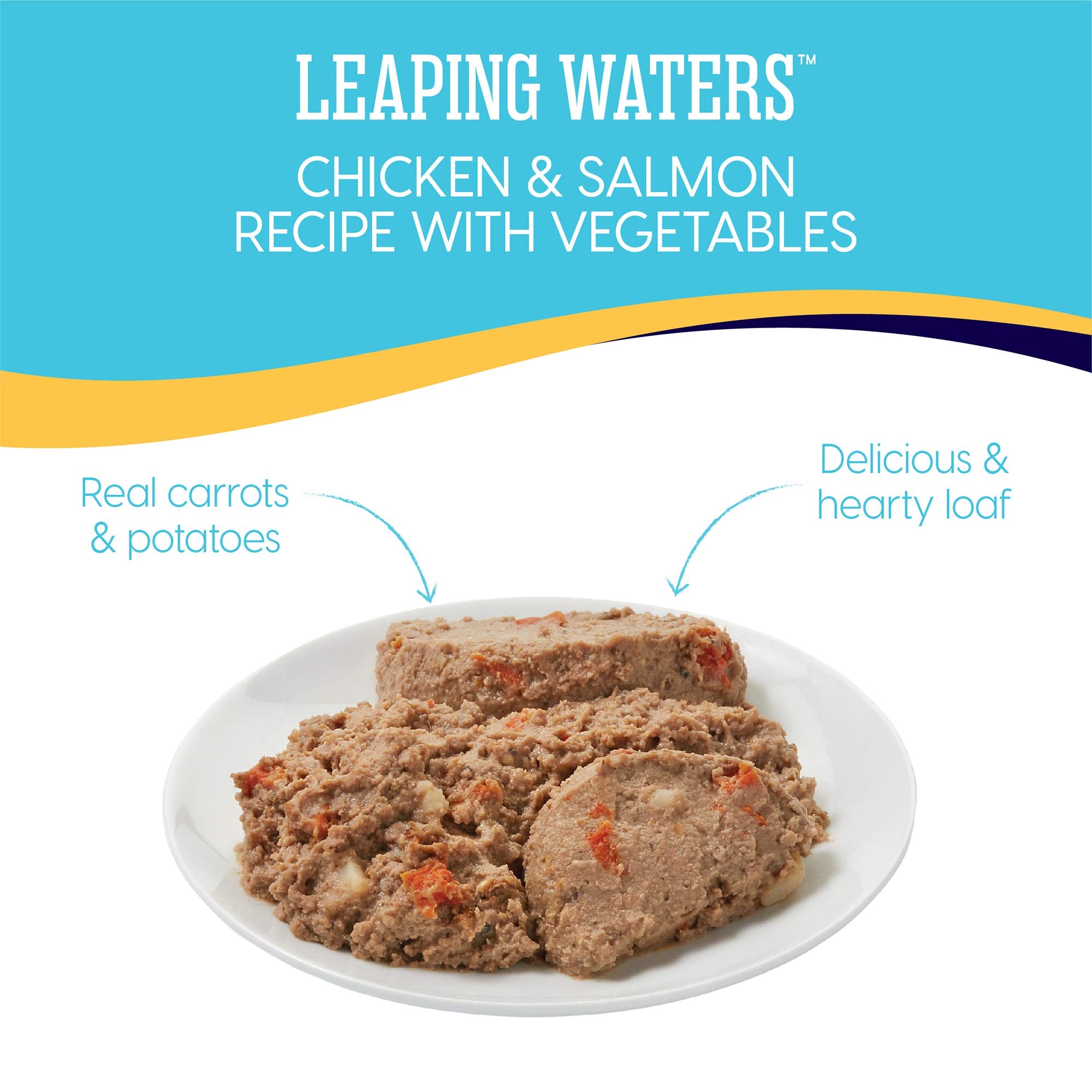Solid Gold Wet Dog Food for Adult & Senior Dogs - Made with Real Chicken & Salmon - Leaping Waters Grain Free Canned Dog Food fo