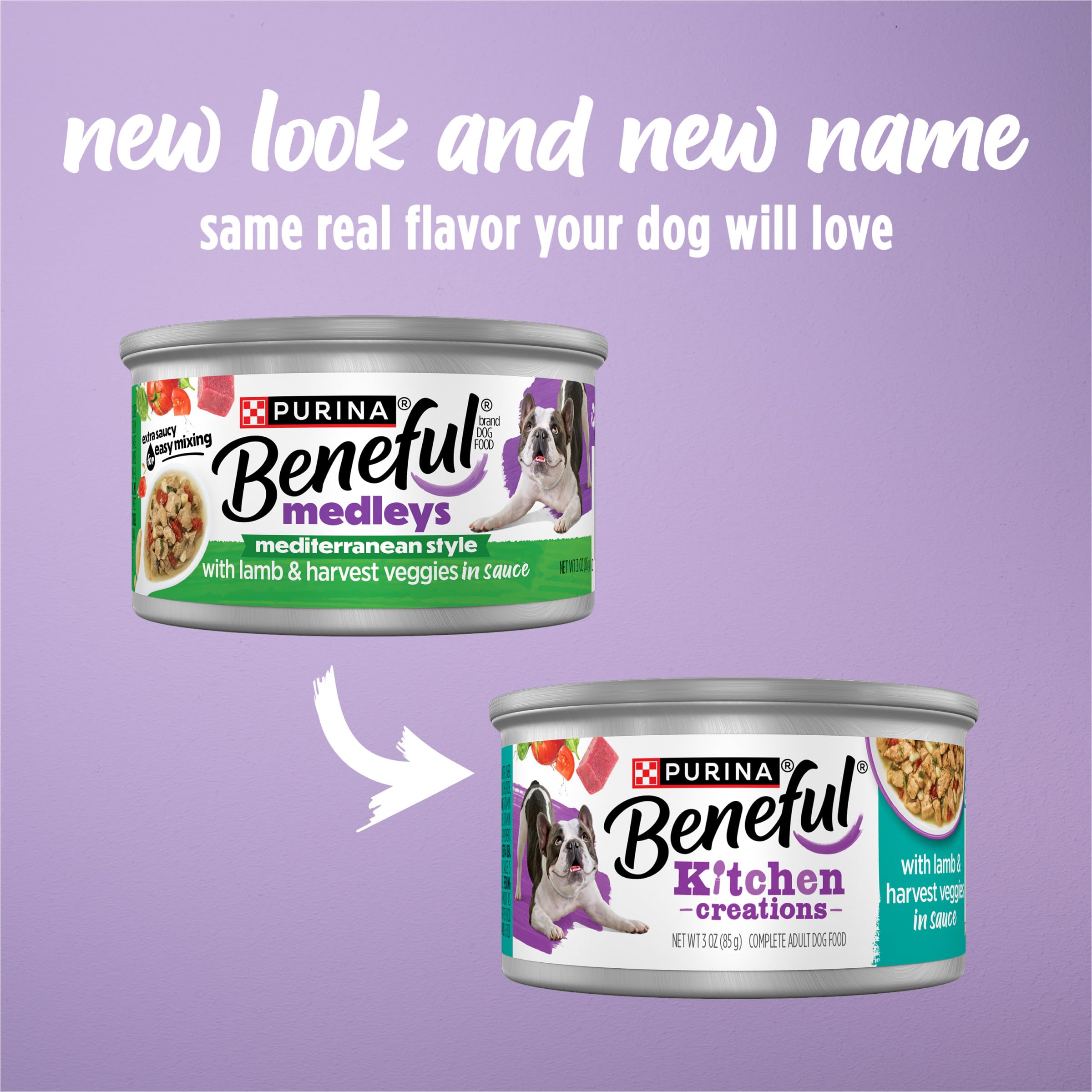 Beneful Purina Wet Dog Food, Medleys Mediterranean Style with Lamb in Sauce - (Pack of 12) 3 oz. Cans