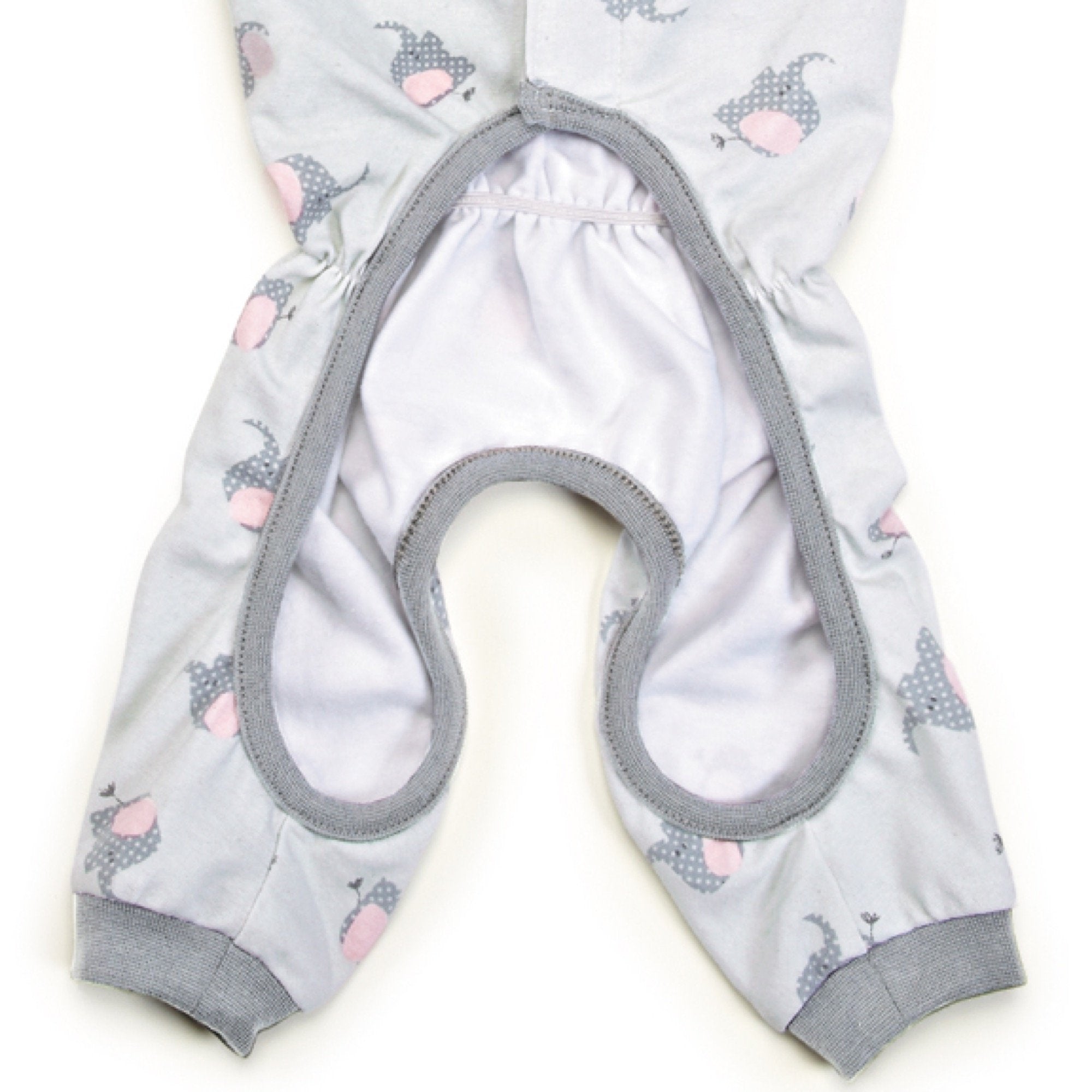 Zack & Zoey Pet Pajamas, Large, Light Gray