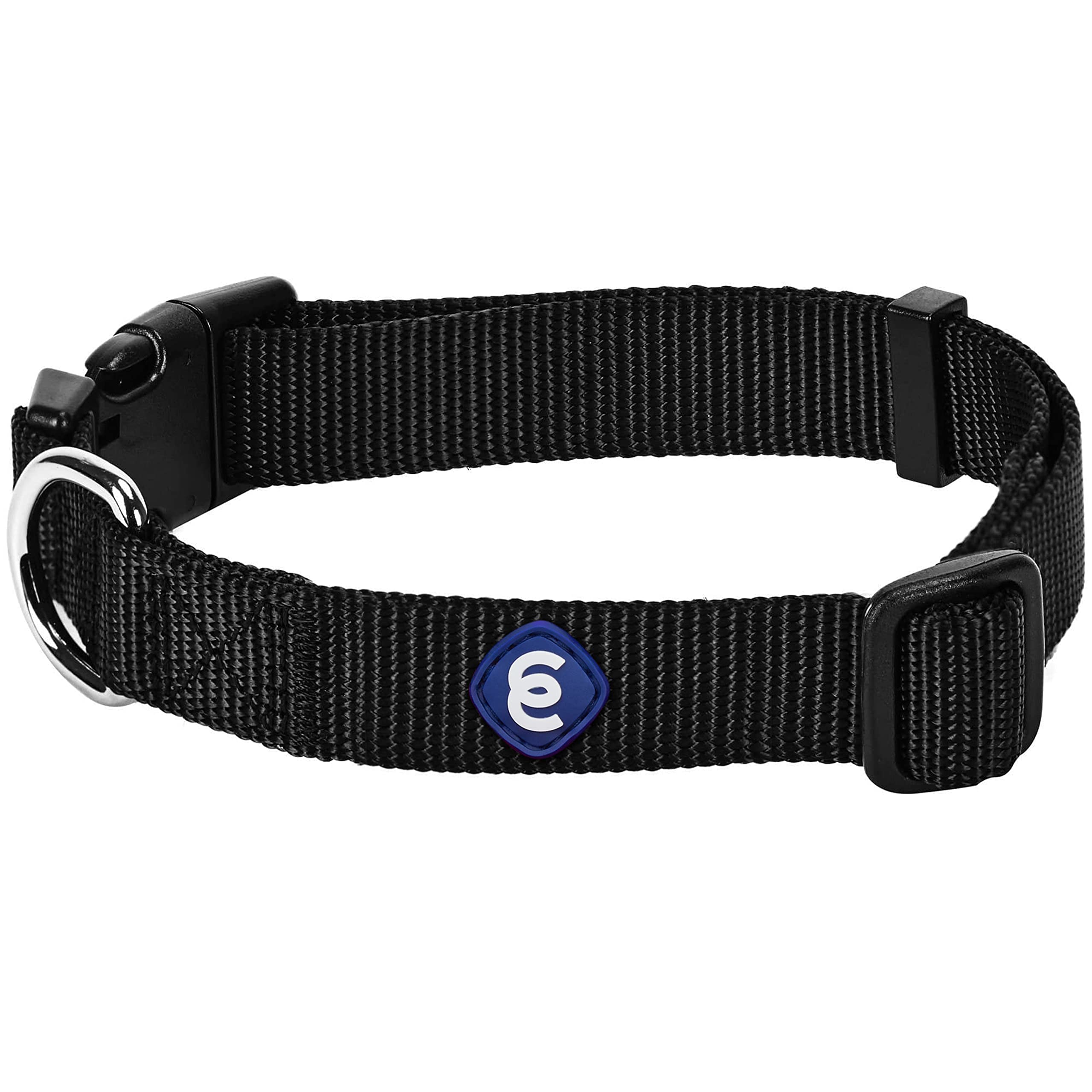 Blueberry Pet X-Small Dog Collar | Quick Release, Black Nylon For Boy & Small Dogs