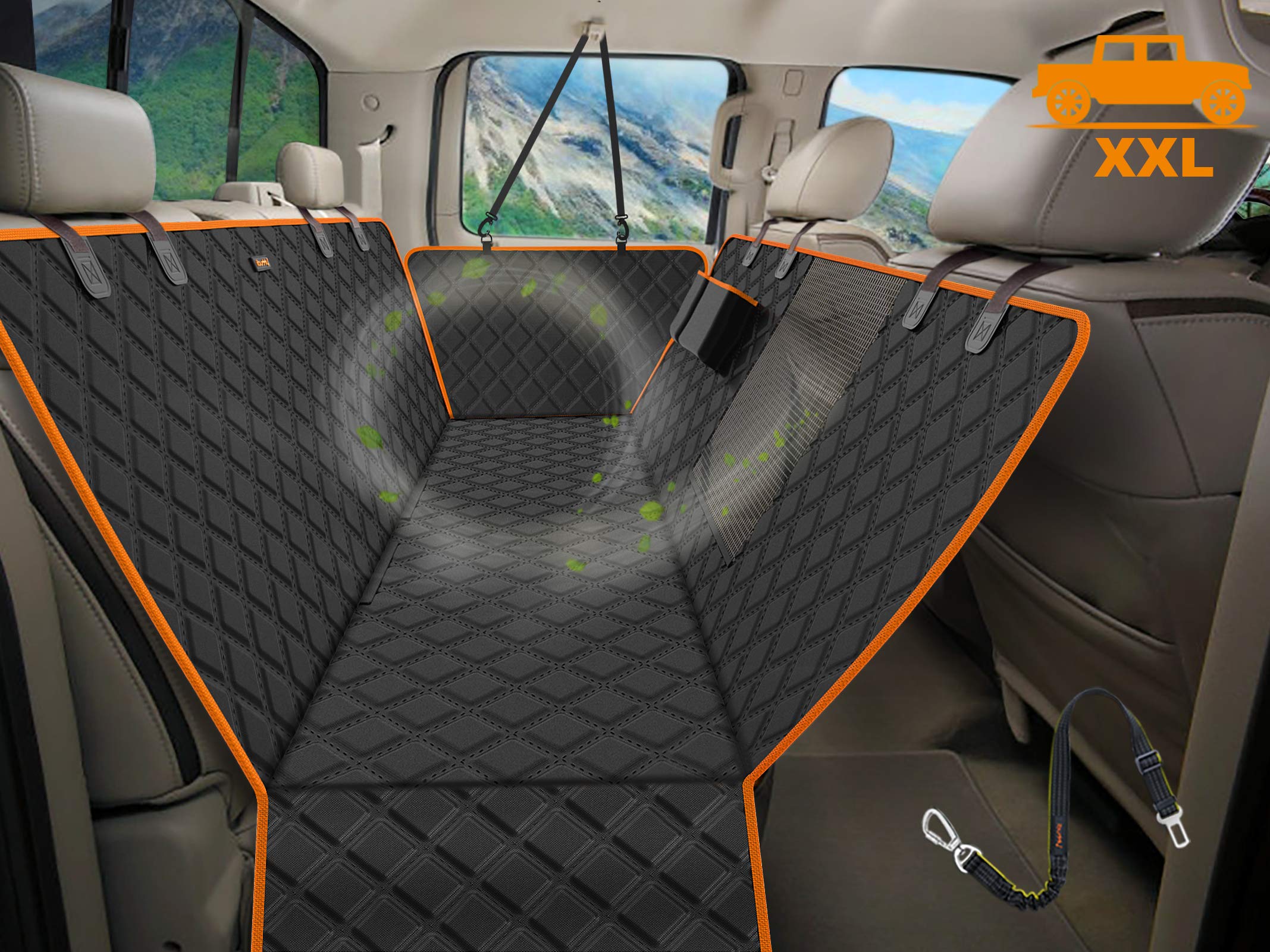 Ibuddy Xxl Dog Seat Cover For Trucks With Mesh Window Waterproof Dog Truck Hammock Durable Back Seat Protector For Full Size Pic