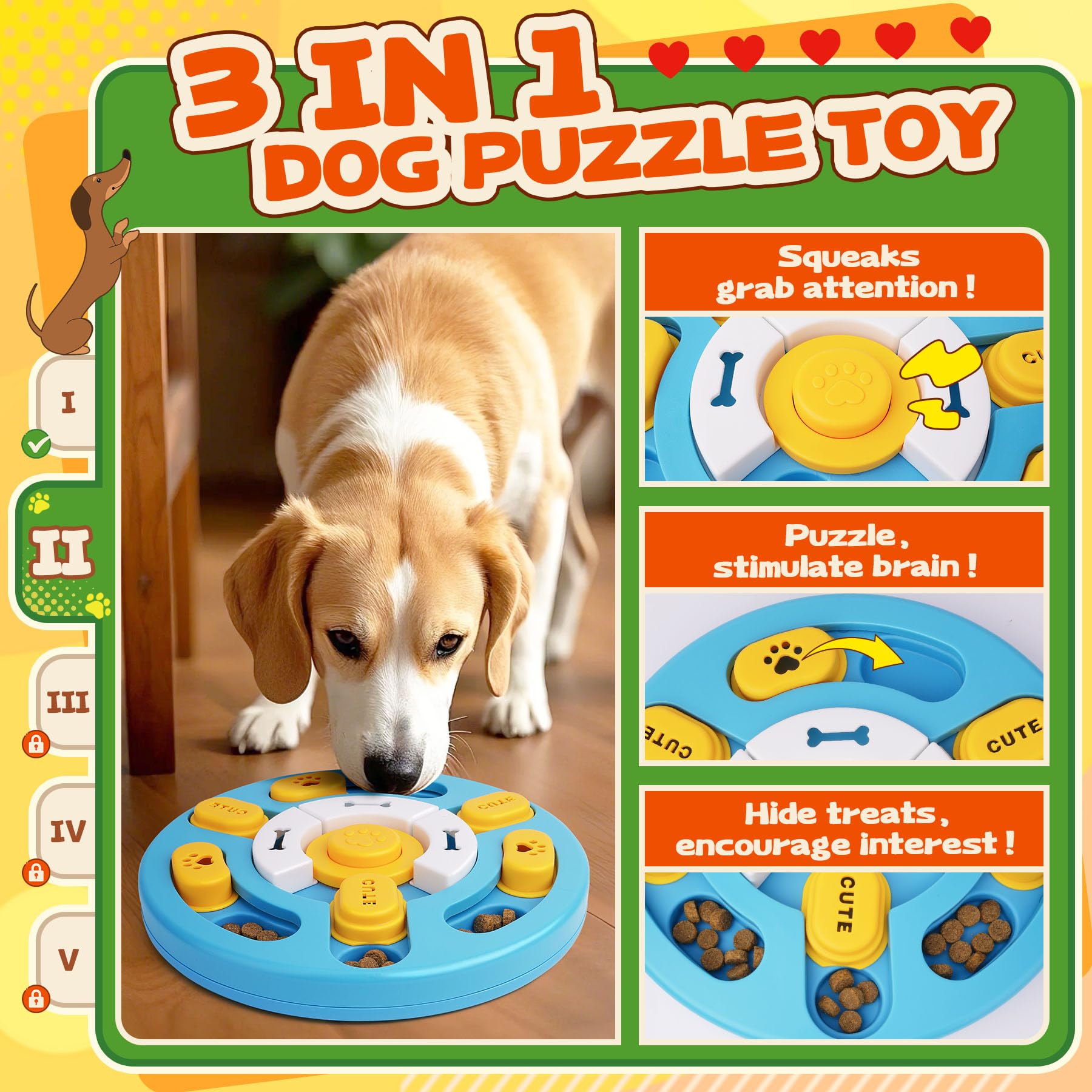 Forfon 10 Pack Complete Dog Puzzle Toys Set-Dog Lick Mat & Feeding Bowl with Suction Cups for Small & Medium Breeds,Enrichment T
