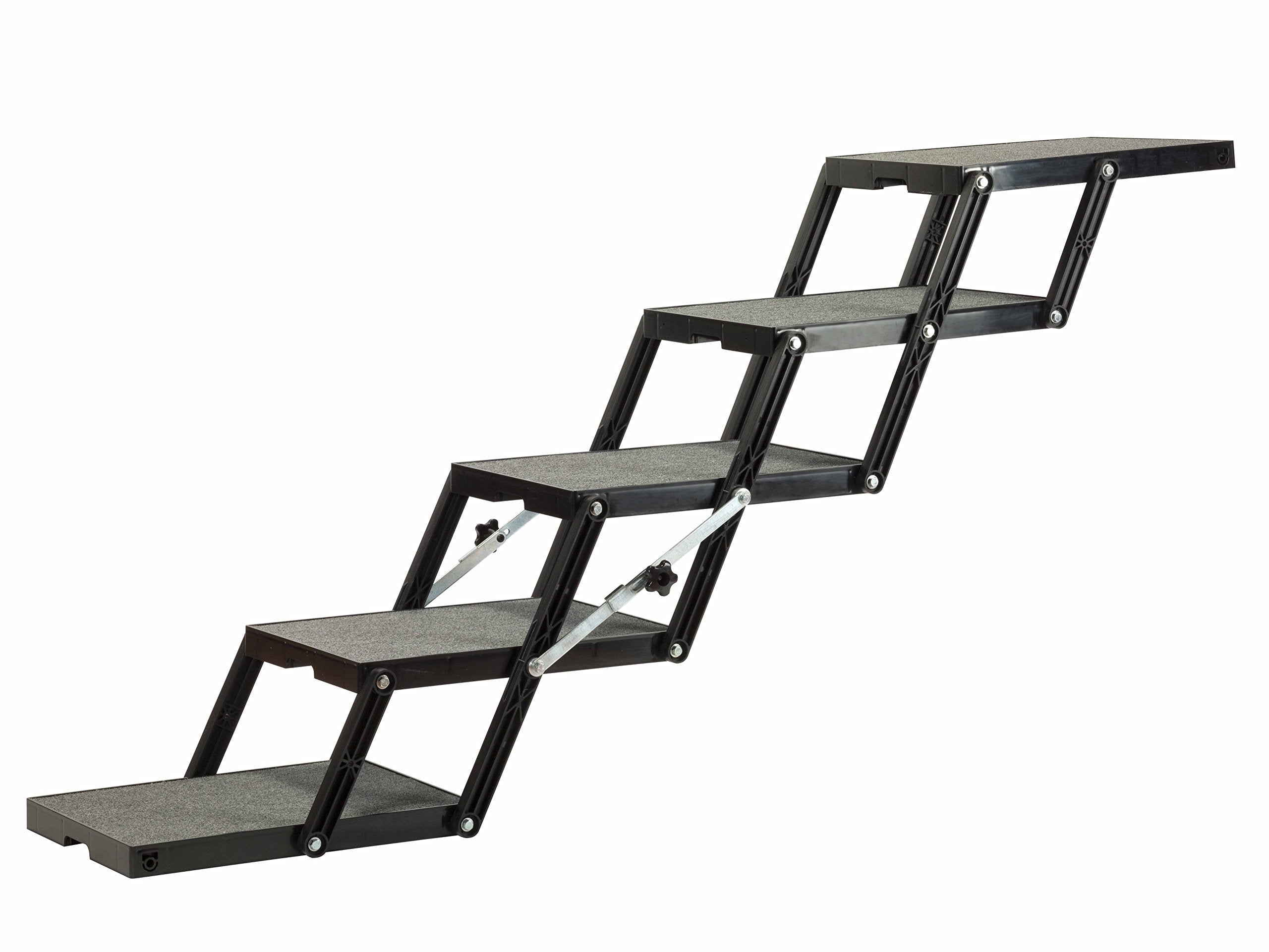 Pet Loader Ultra Light 14.5" 5-Step Platform with Wheels - Durable Aluminum Pet Ramp
