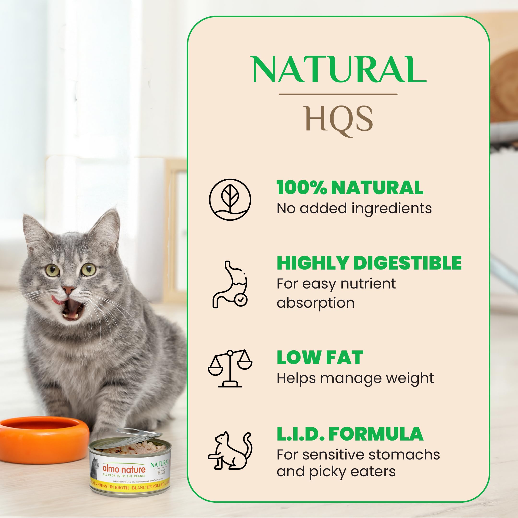 Almo Nature Wet Cat Food Variety Pack - Fish & Chicken, Grain Free, 2.47 oz, 12 Pack, Highly Digestible, Additive & Preservative Free
