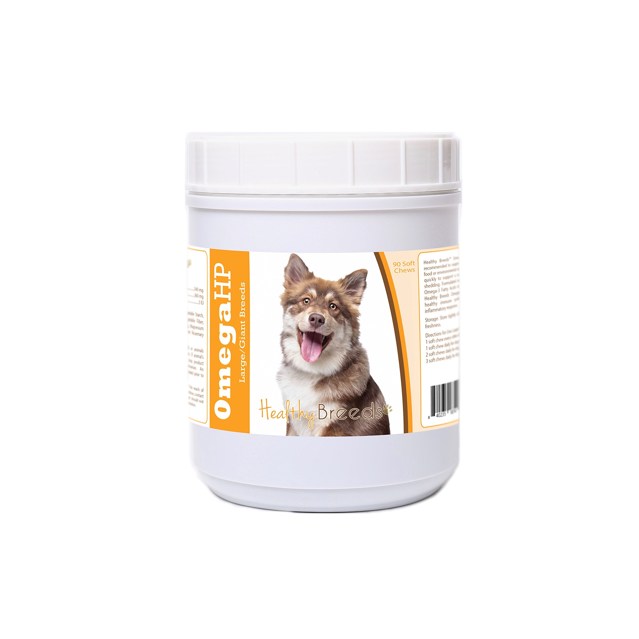 Healthy Breeds Finnish Lapphund Omega HP Fatty Acid Skin and Coat Support Soft Chews 90 Count