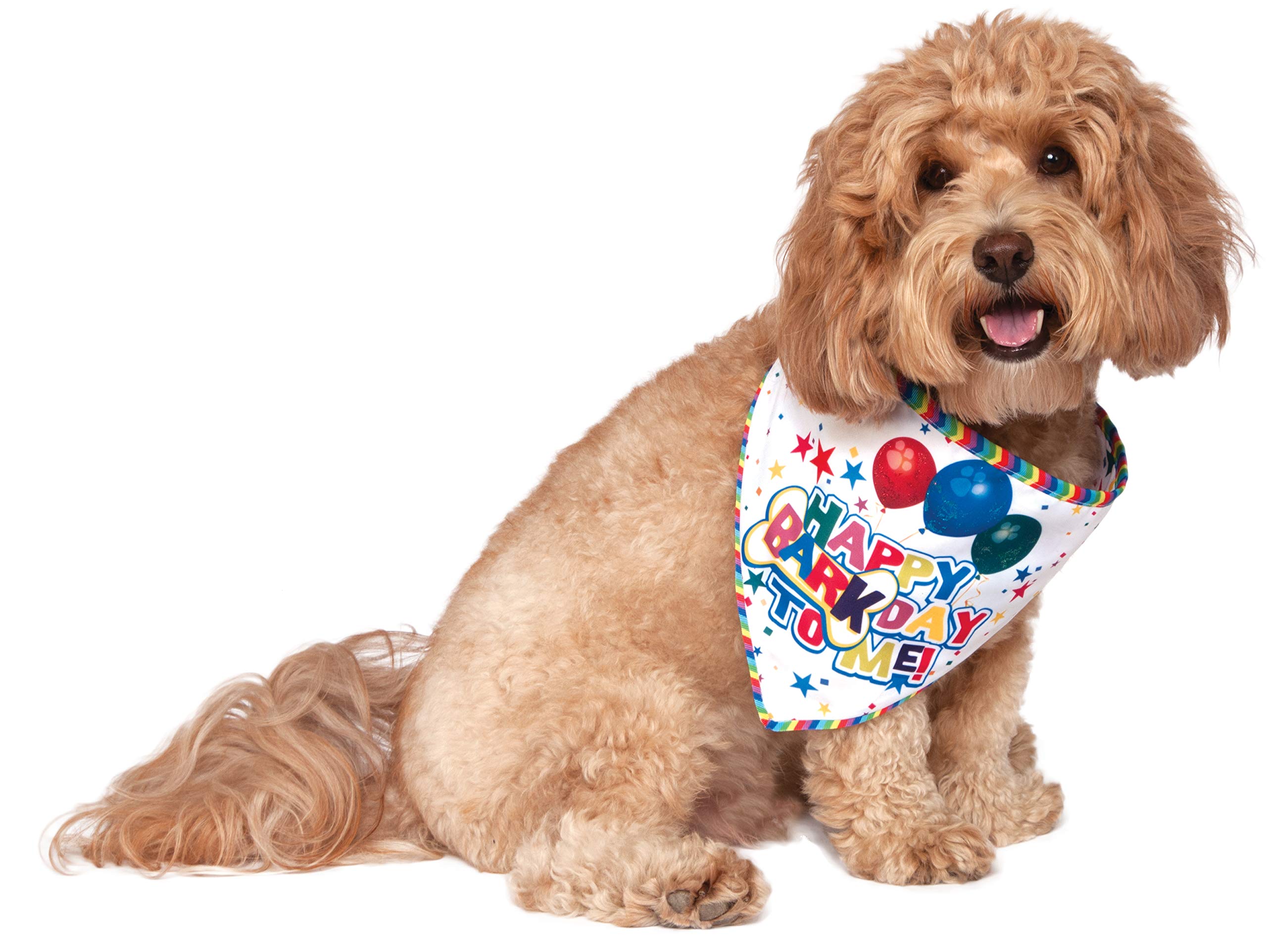 Rubie'S It'S My Bark Day Reversible Pet Bandana, Medium/Large As Shown