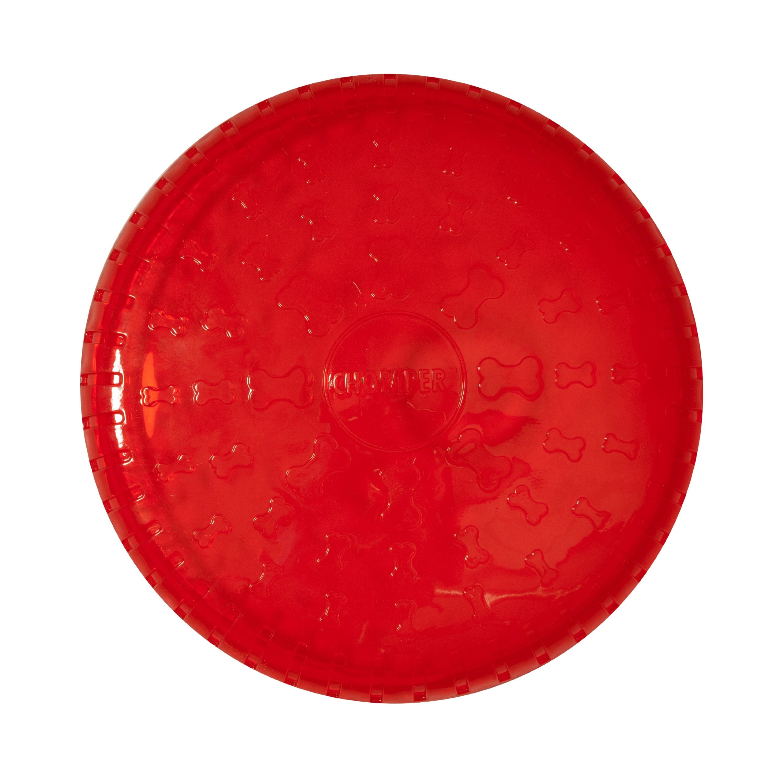 Chomper Tail Waggers Large Frisbee for Dogs - Durable Plastic, No Color, Model WB11614M