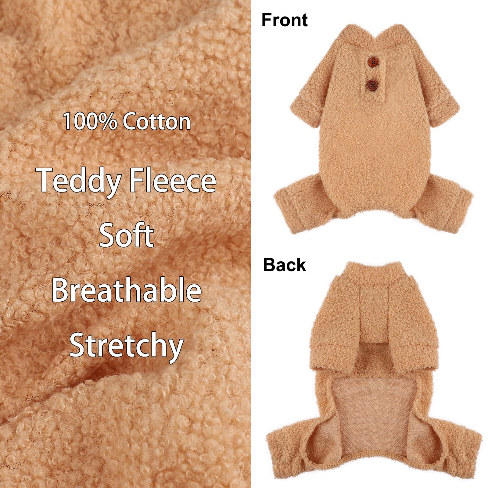 Dog Pajamas Small Sized Dog Boy Girl Small Dog Sweater Dog Clothes Fleece Puppy Clothes Jammies Dog Pjs Chihuahua Fall Winter Wa