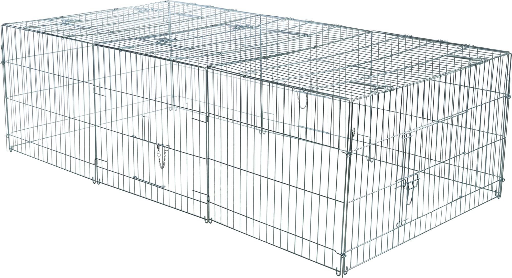 TRIXIE Rabbit Cage - 55 cu. ft., Outdoor Pen Extends Rabbit Hutch and Chicken Coops, Ideal for Small Animals, Bunny, Guinea Pigs