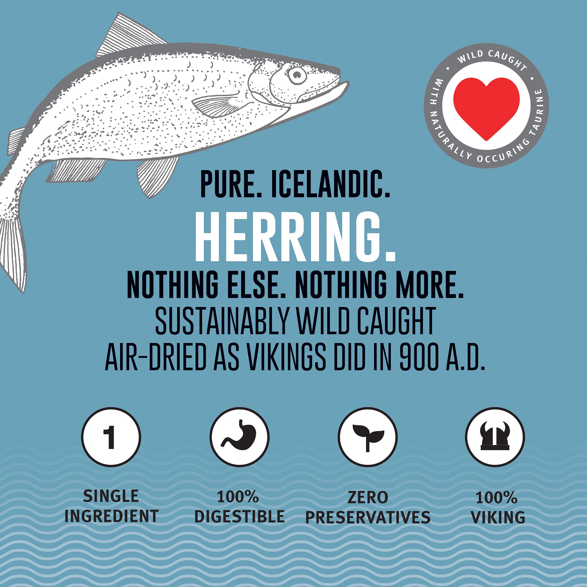 ICELANDIC  DOG HERRING FISH WHOLE BULK 9oz.