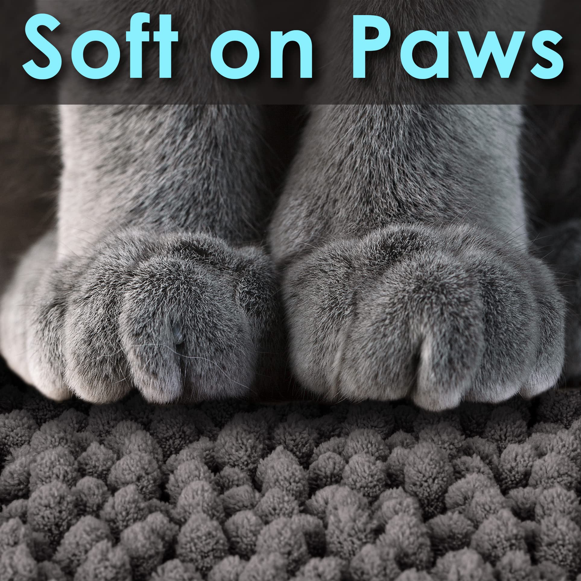 CatGuru Cat Litter Mat, Waterproof, Non-Slip, Machine Washable, XL, Dark/Heavy-Duty