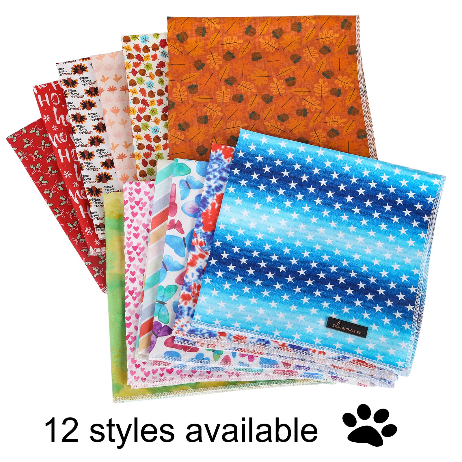 Aring Pet Christmas Cotton Bandana - Snowflake Triangle Bibs For Boy And Girl Dogs And Cats, Small To Large