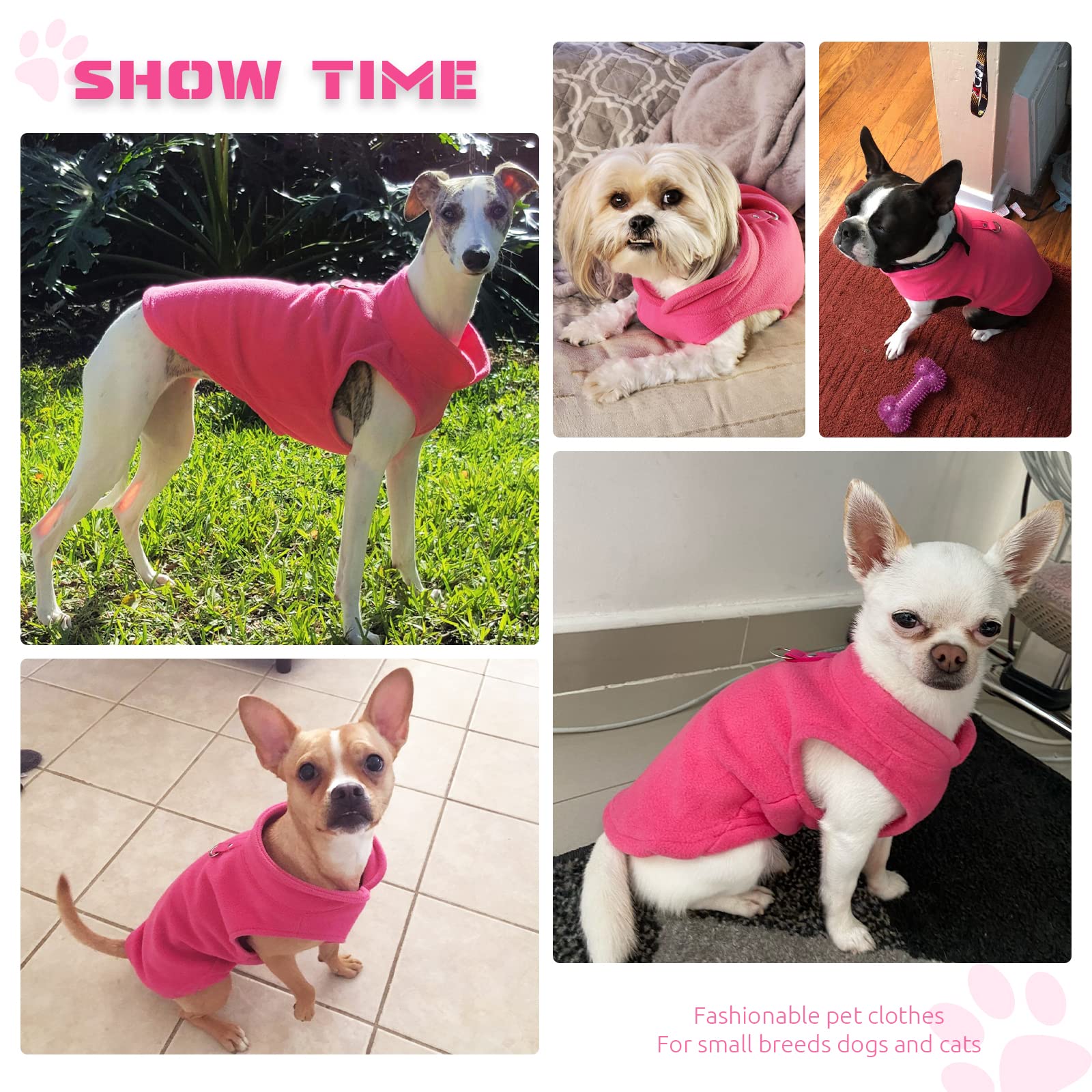 Petcare Small Dog Sweater Cat Fleece Vest Soft Dog Jacket With Leash O-Ring Fall Winter Warm Pet Pullover Coat Puppy Clothes For