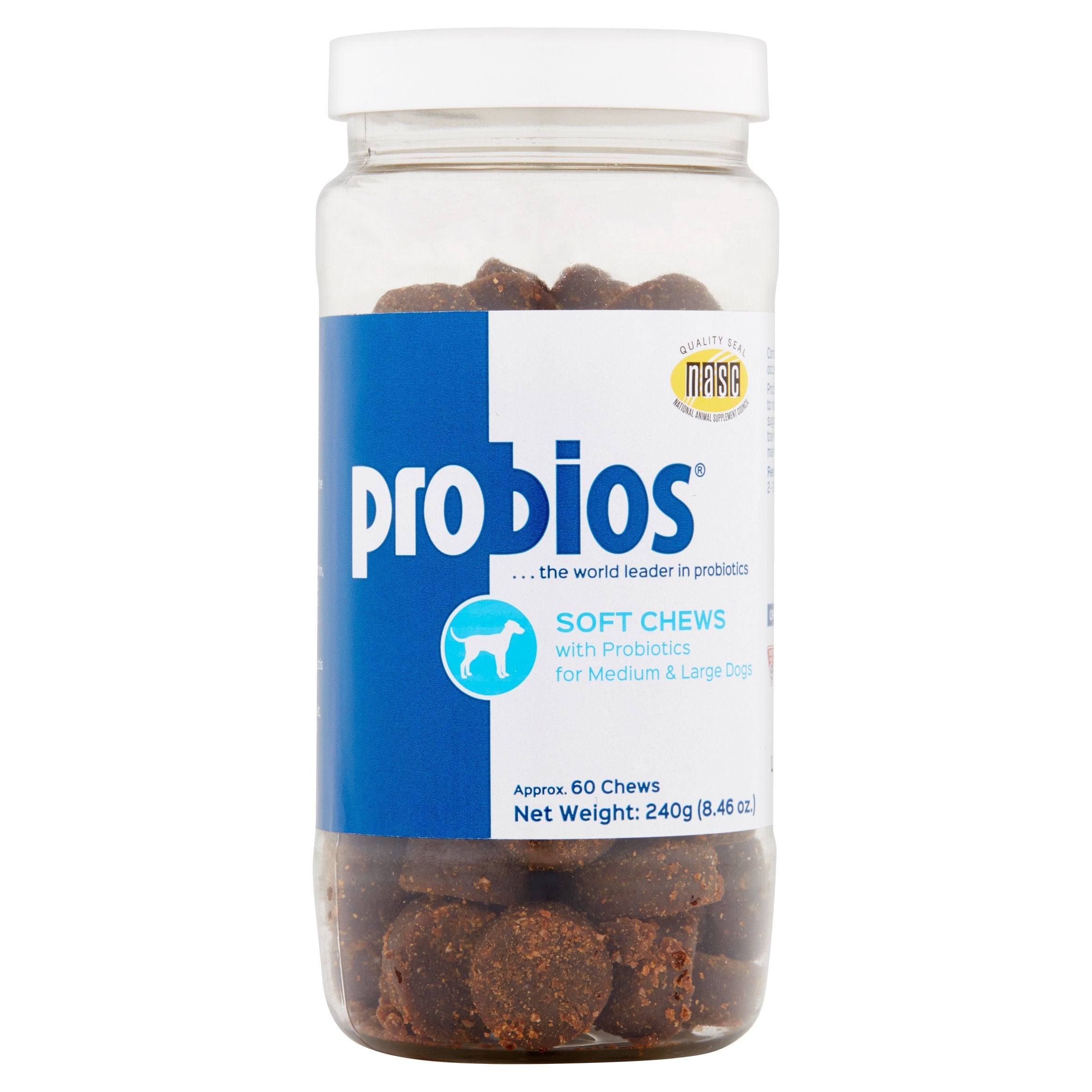 Probios for Dogs Soft Chews - Probiotics for Dogs - 240g - Dog Digestive Support - Reduces Discomfort - Easy to Administer - All