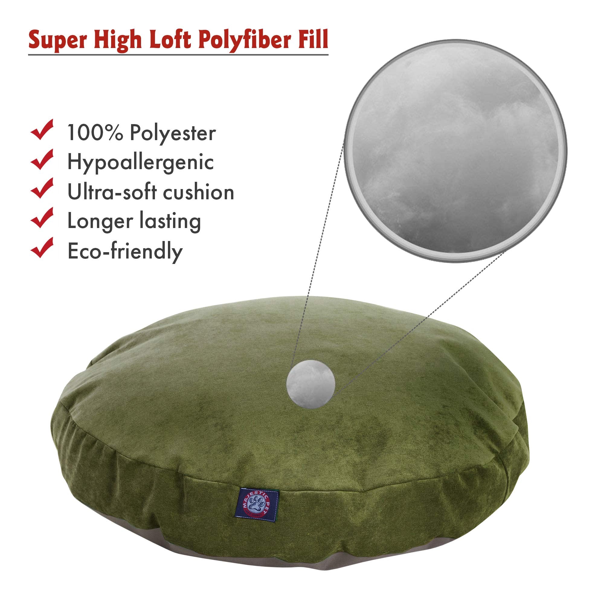 Fern Villa Collection Medium Round Pet Dog Bed