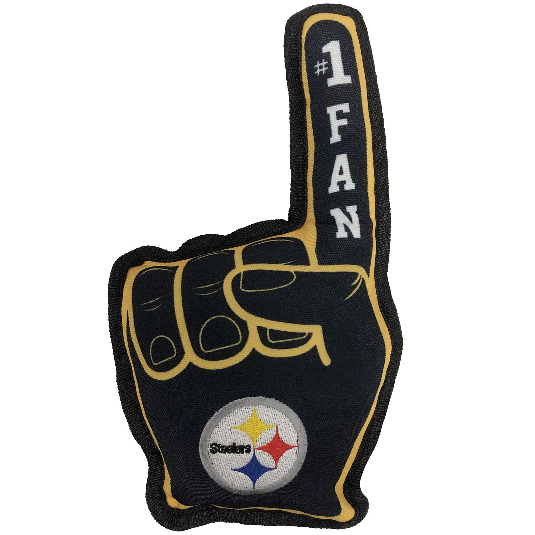 Nfl Pittsburgh Steelers #1 Fan Toy For Dogs & Cats. Best Tough Pet Toy With Inner Squeaker