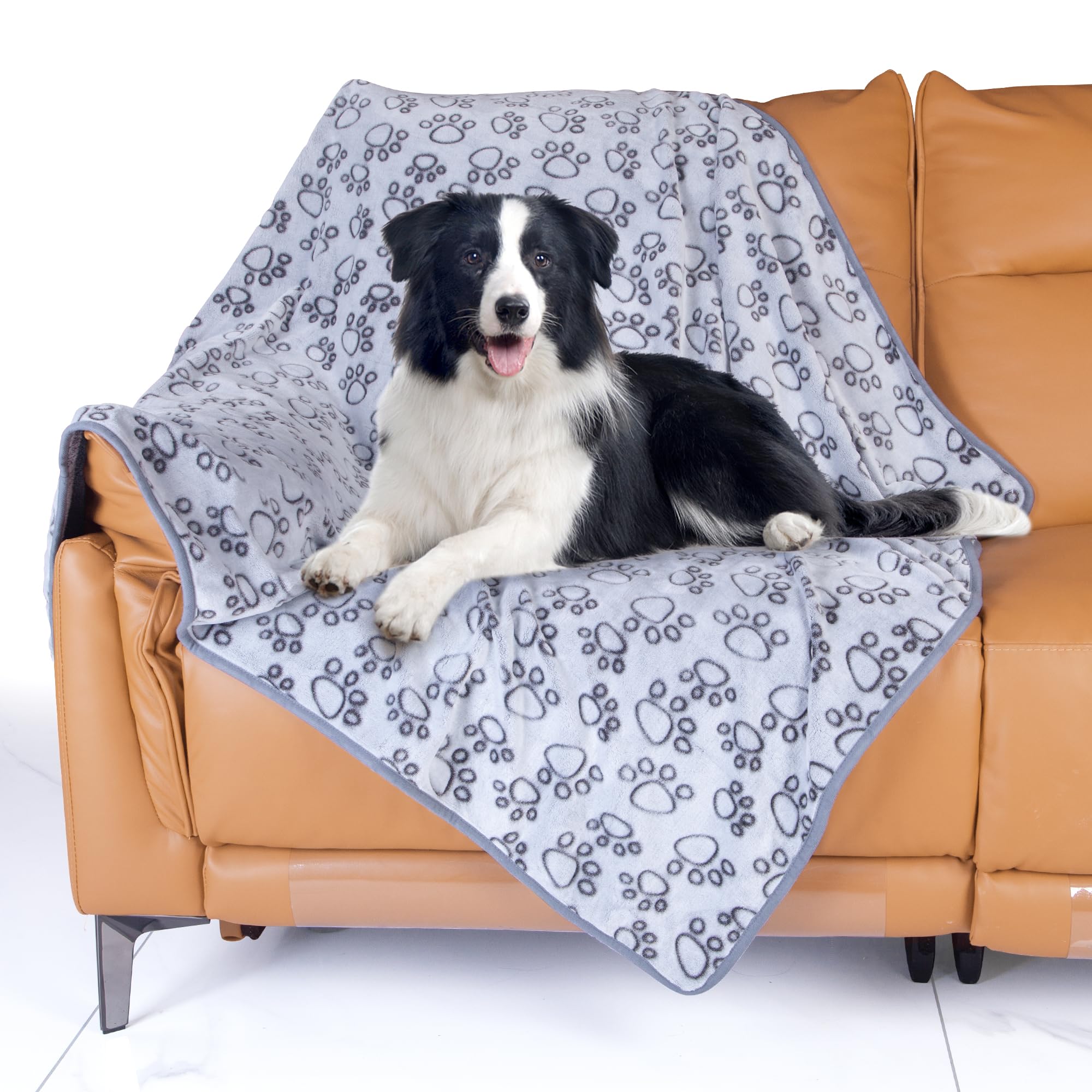Stuffed Premium Soft Dog Blankets For Large Dogs, Large Cat Blanket Calming Washable For Bed Couch Protection Cover, Dog Essentials For Large Dog, 66 * 82 Inches, Grey