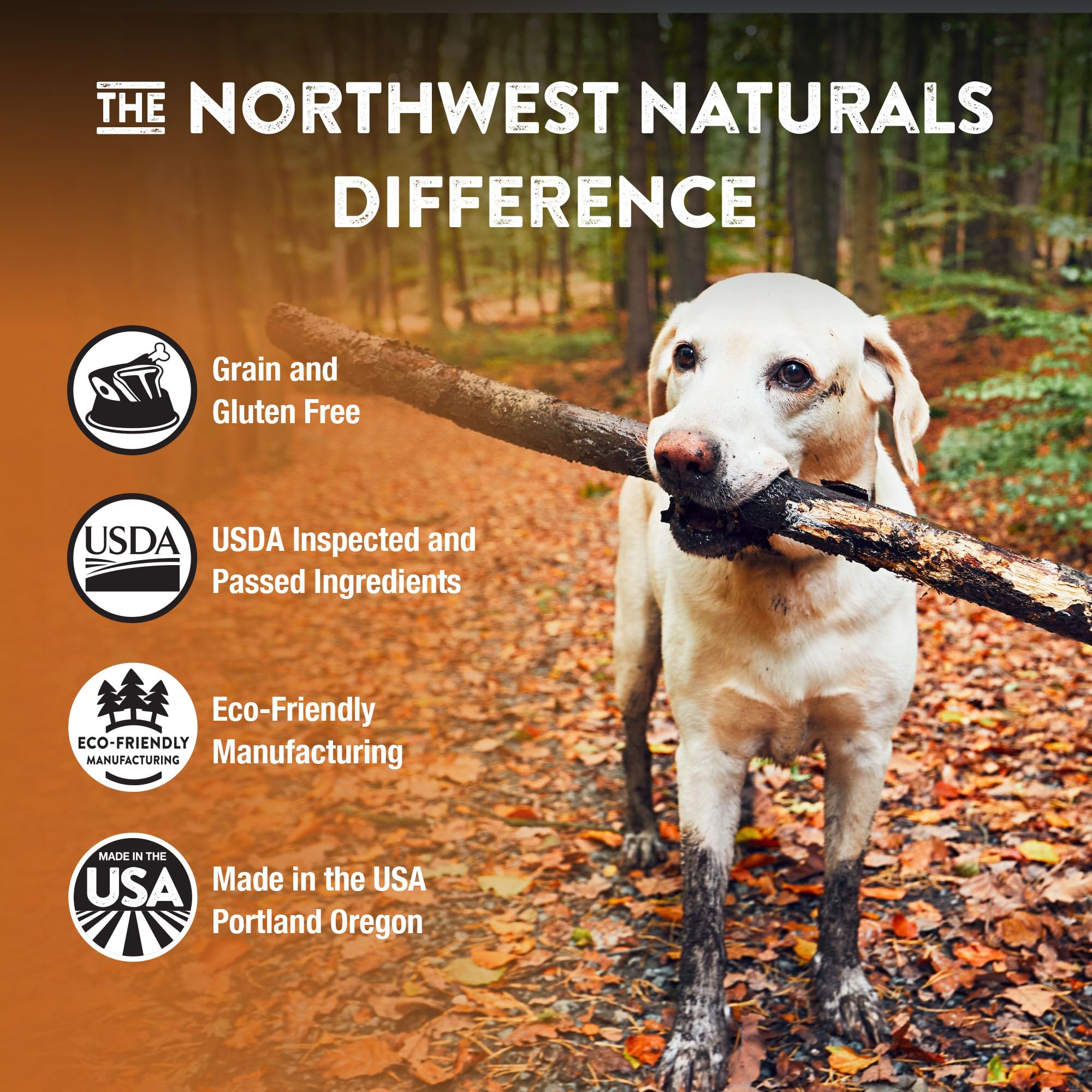Northwest Naturals Freeze-Dried Turkey Dog Food - Bite-Sized Nuggets - Grain-Free, High-Protein, Raw Diet, Human-Grade, Limited